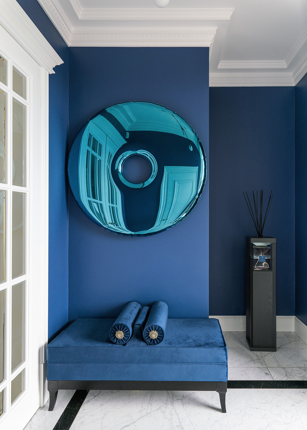 Deep Space Blue Rondo 75 Wall Mirror by Zieta 9