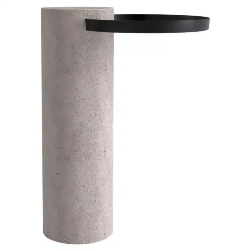 High Travertine Contemporary Gueridon Sebastian Herkner 1