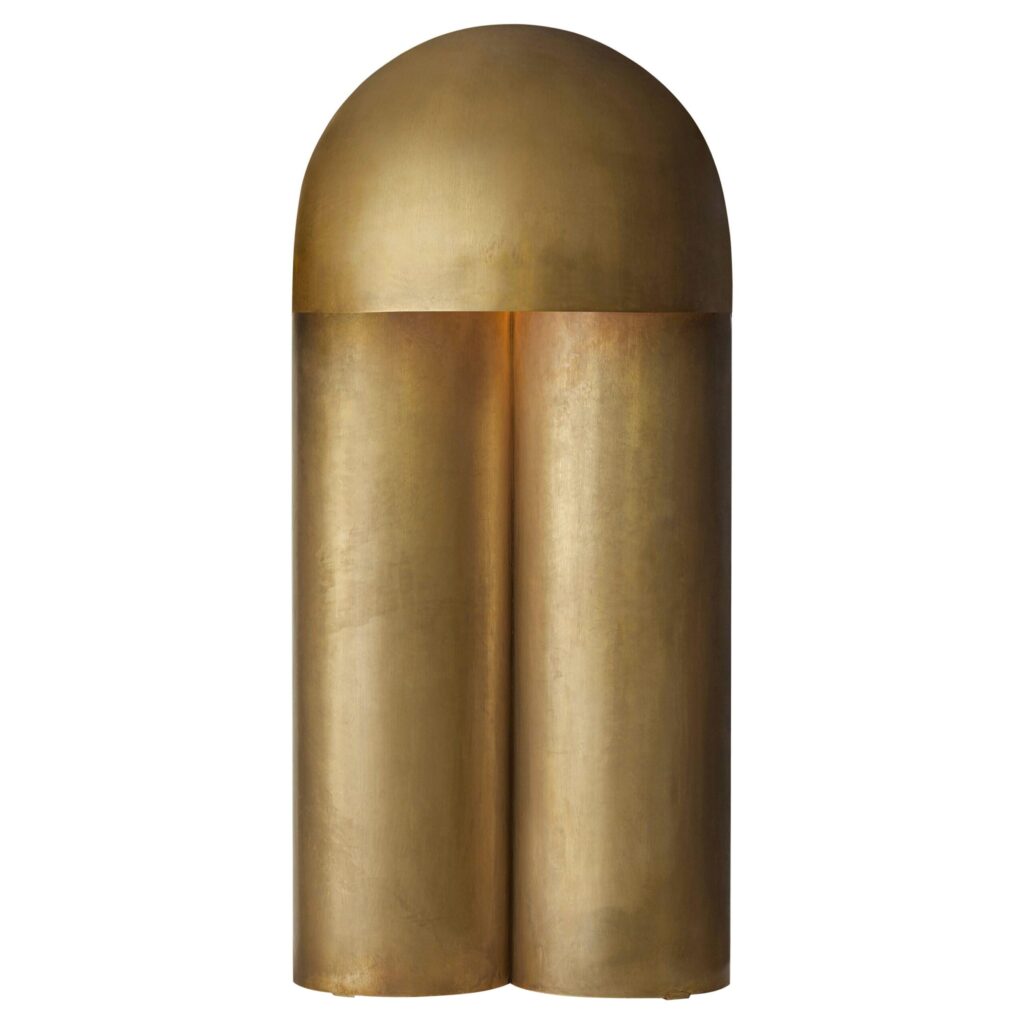 Large Monolith Brass Sculpted Table Lamp by Paul Matter 1