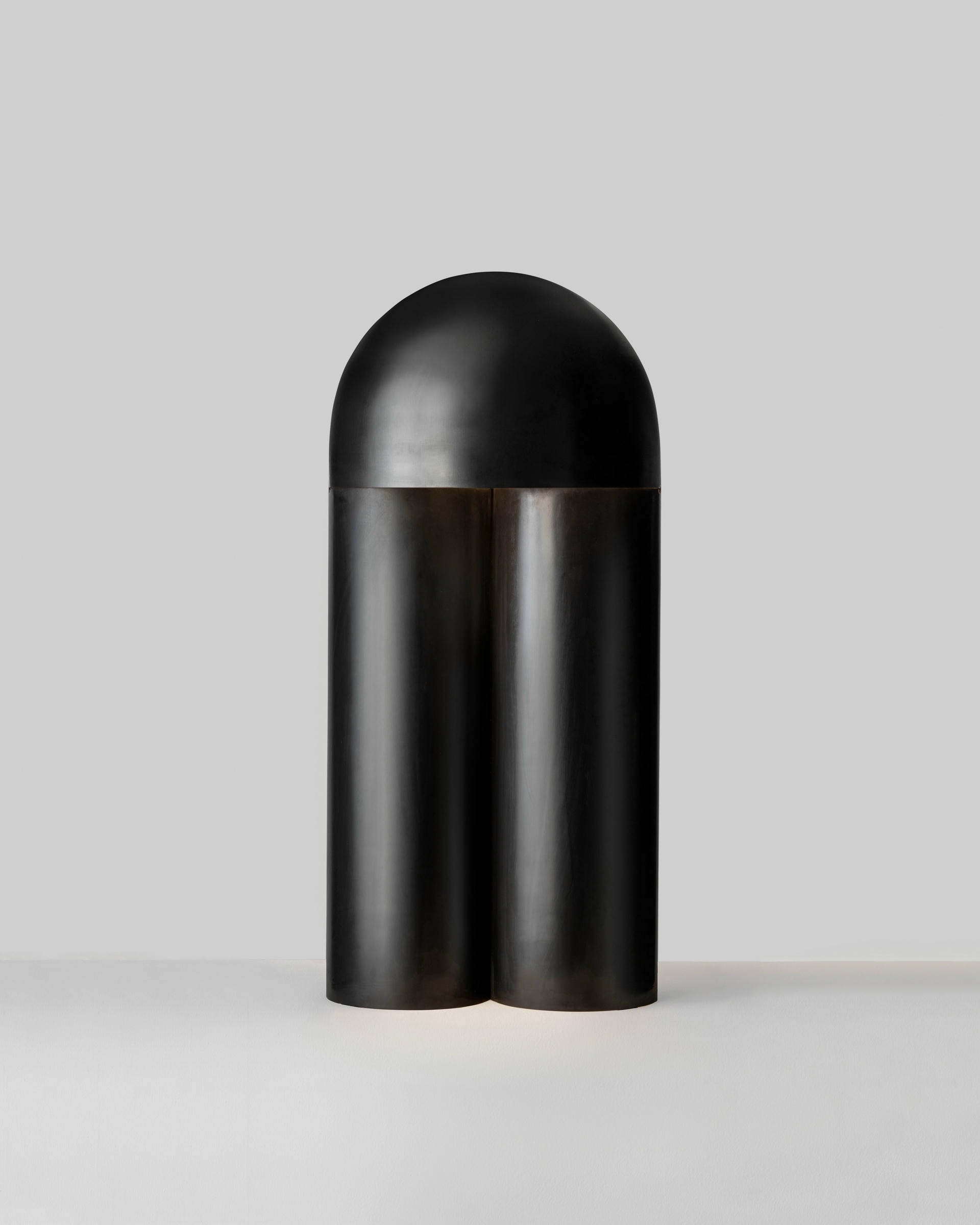 Large Monolith Brass Sculpted Table Lamp by Paul Matter 12