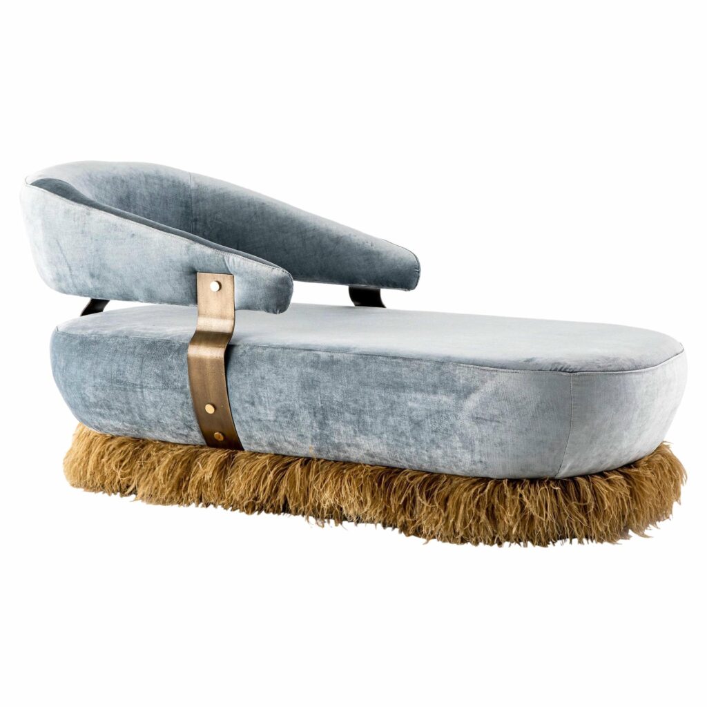 Large Ostrich Fluff Daybed by Egg Designs 1