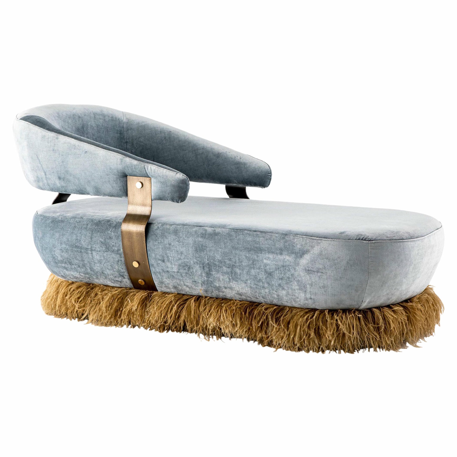 Large Ostrich Fluff Daybed by Egg Designs 1