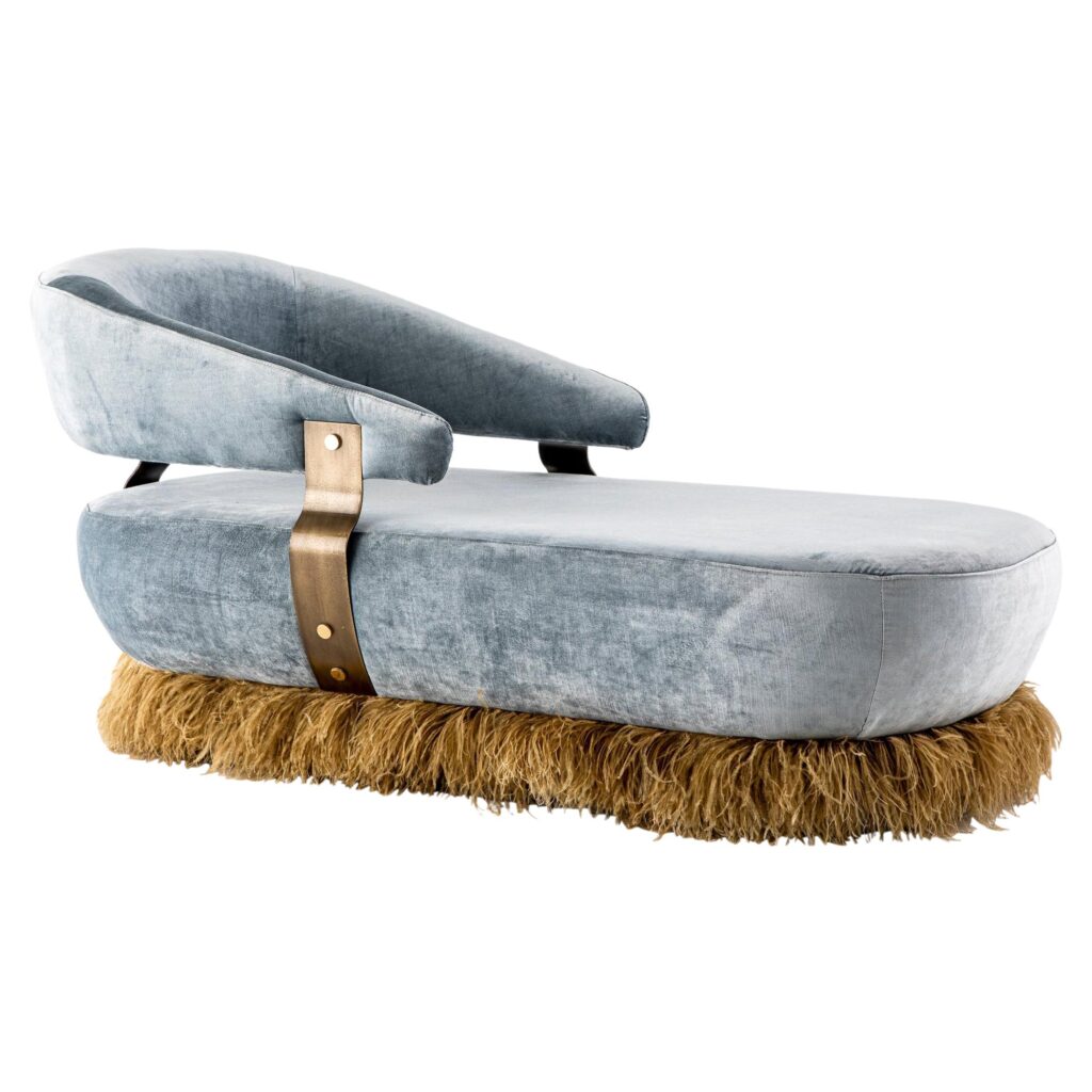 Large Ostrich Fluff Daybed by Egg Designs 1