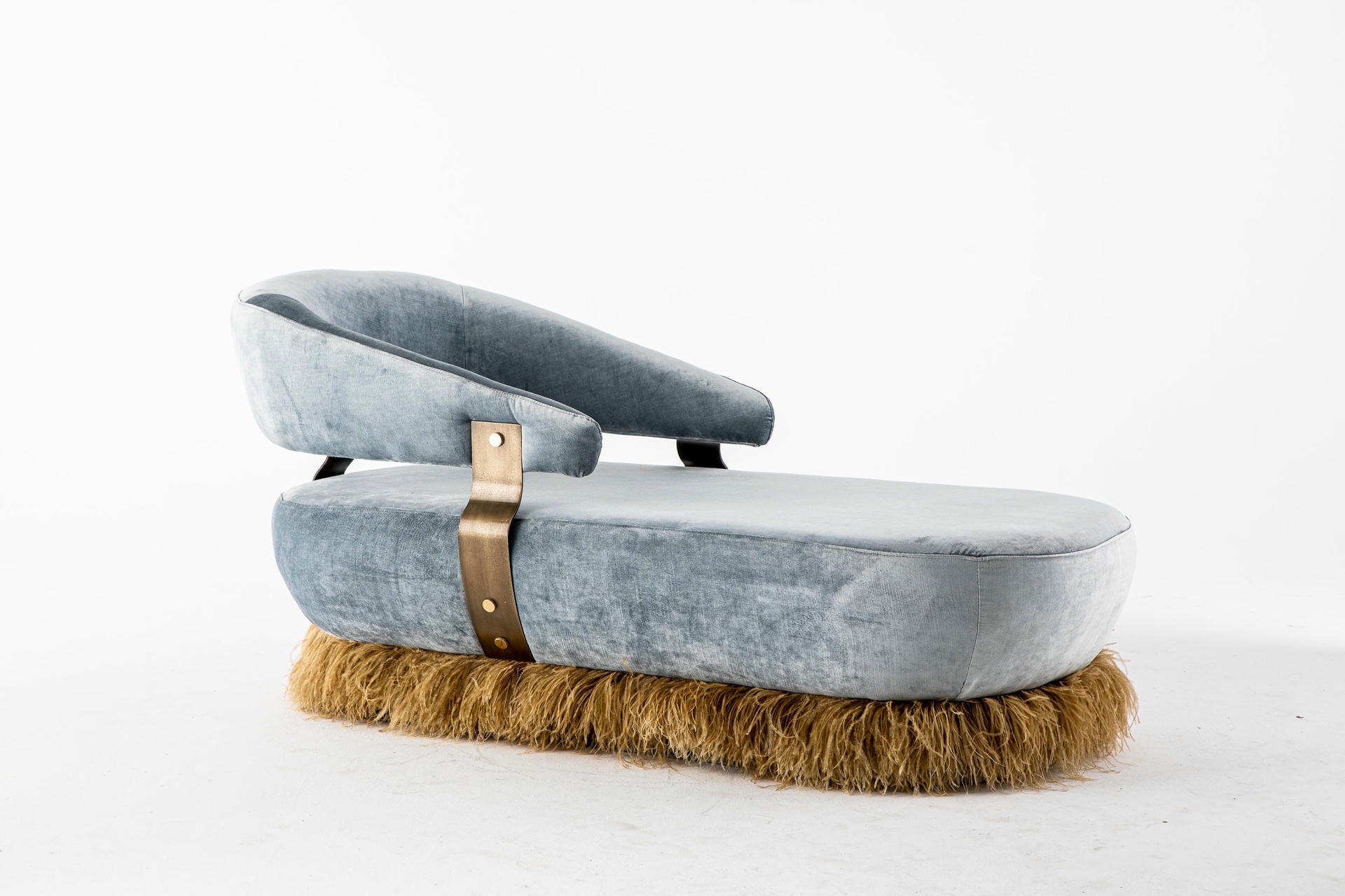Large Ostrich Fluff Daybed by Egg Designs 2