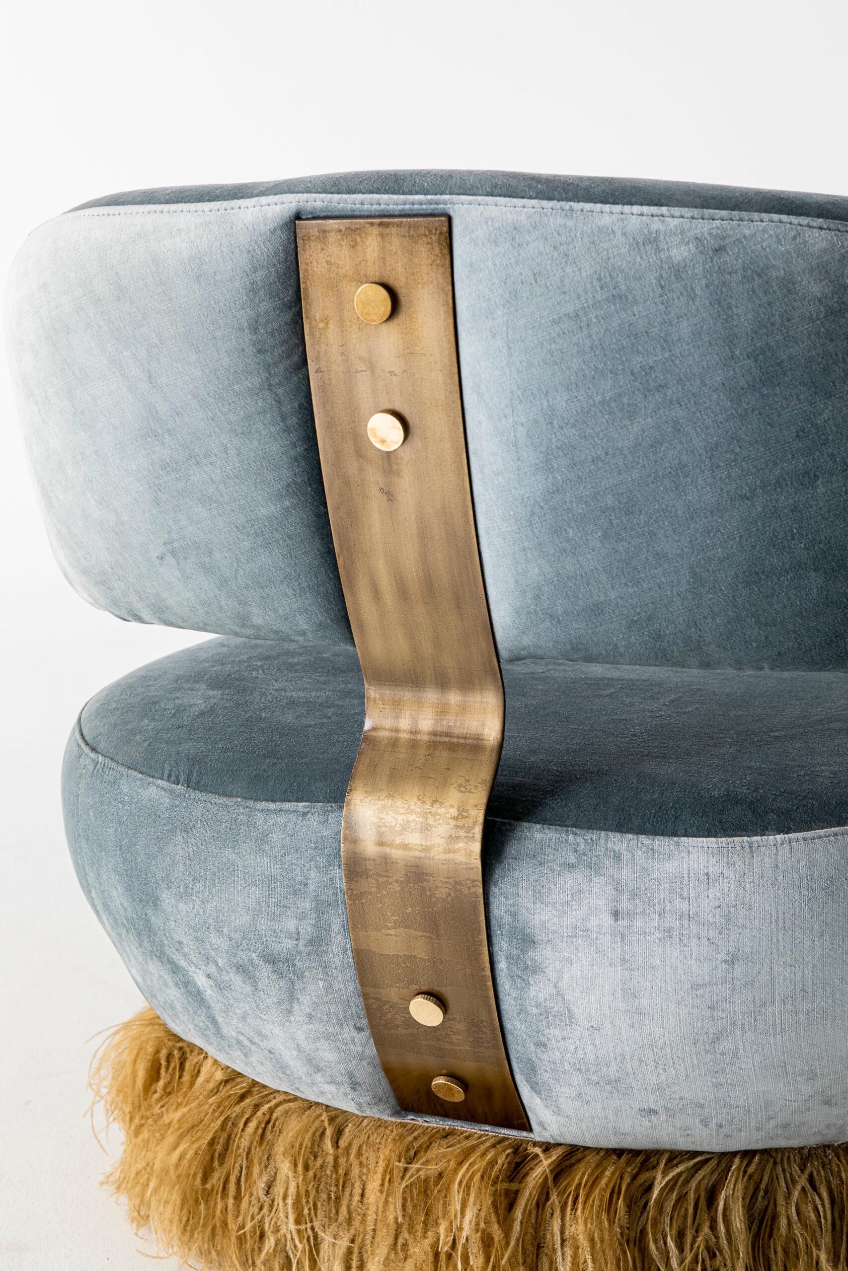 Large Ostrich Fluff Daybed by Egg Designs 6