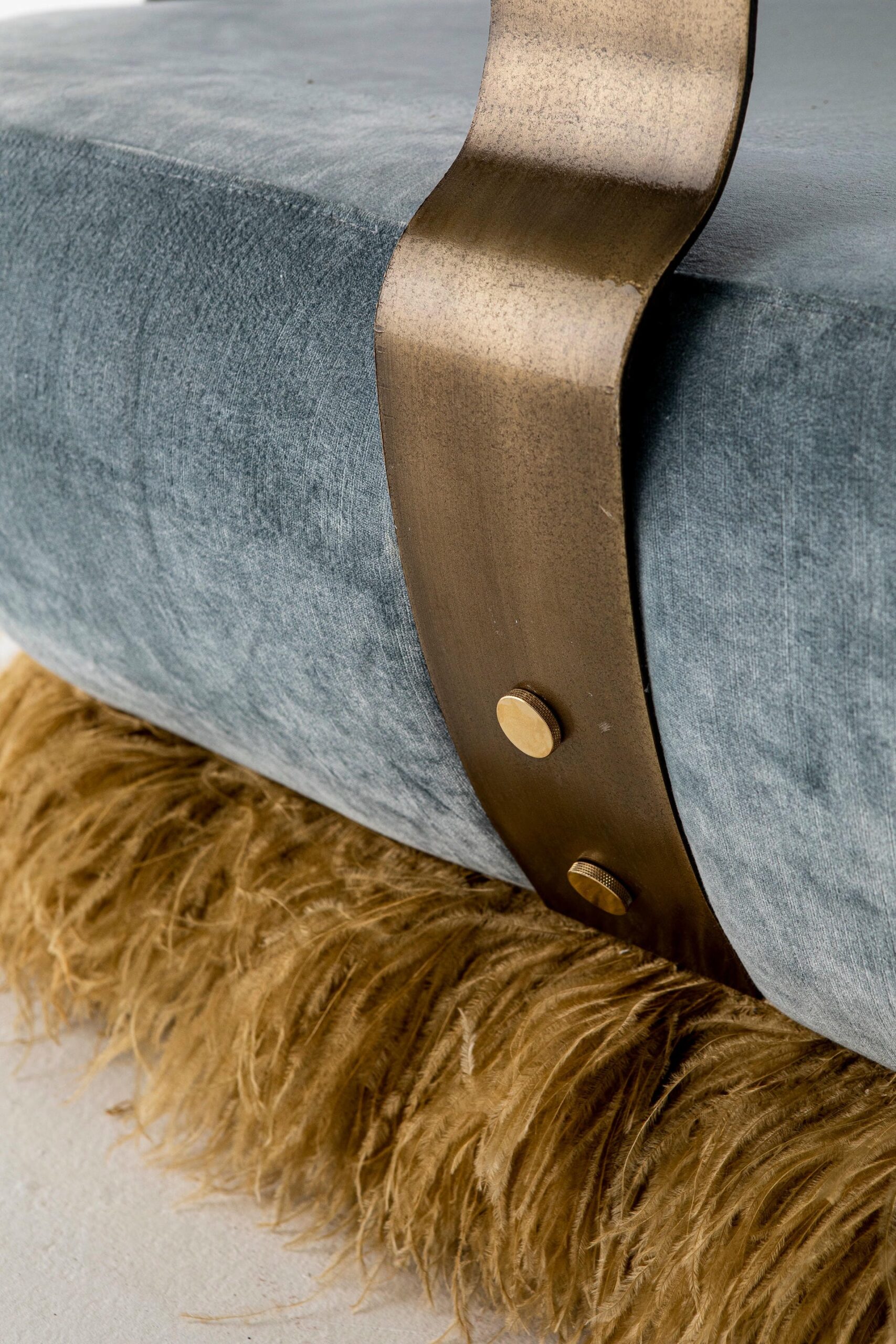 Large Ostrich Fluff Daybed by Egg Designs 9