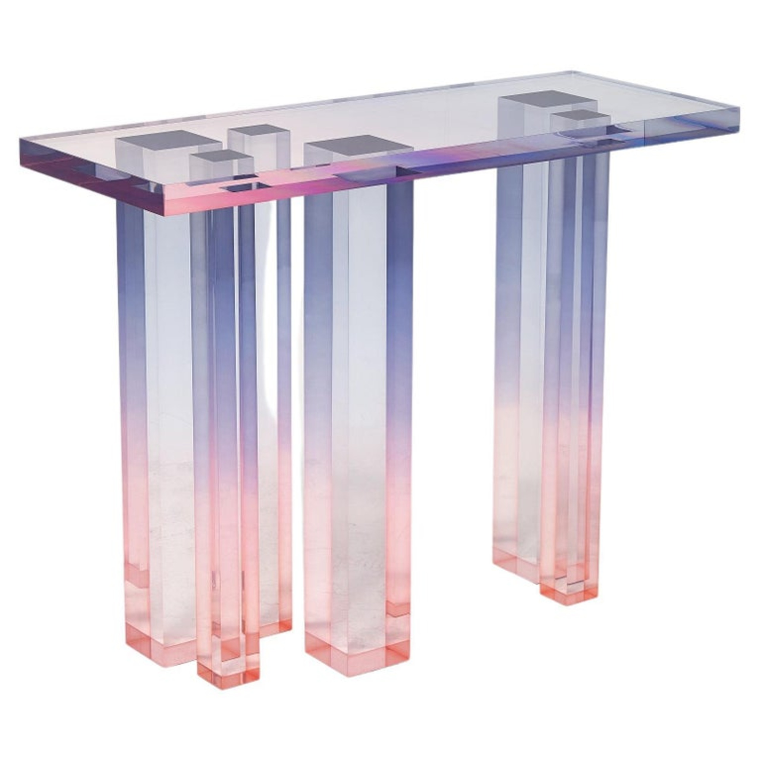 Lavender Rose Gradient Crystal Contemporary Console Table 03 by Saerom Yoon 1