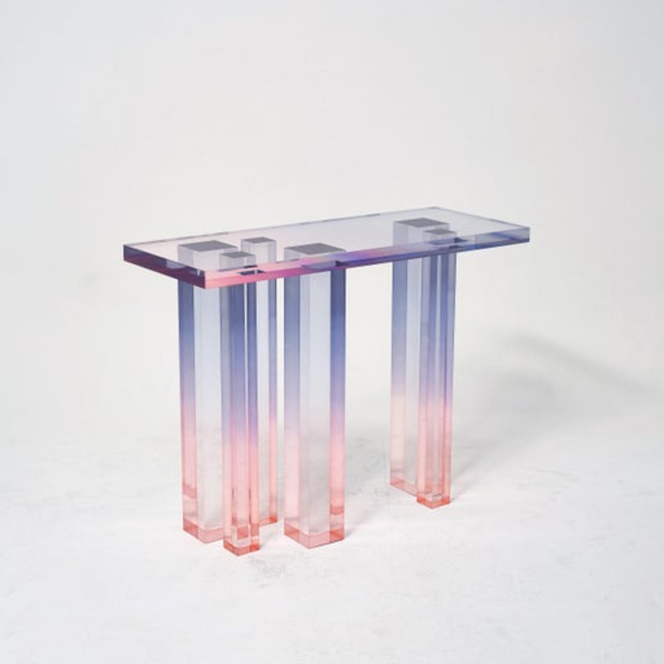 Lavender Rose Gradient Crystal Contemporary Console Table 03 by Saerom Yoon 2