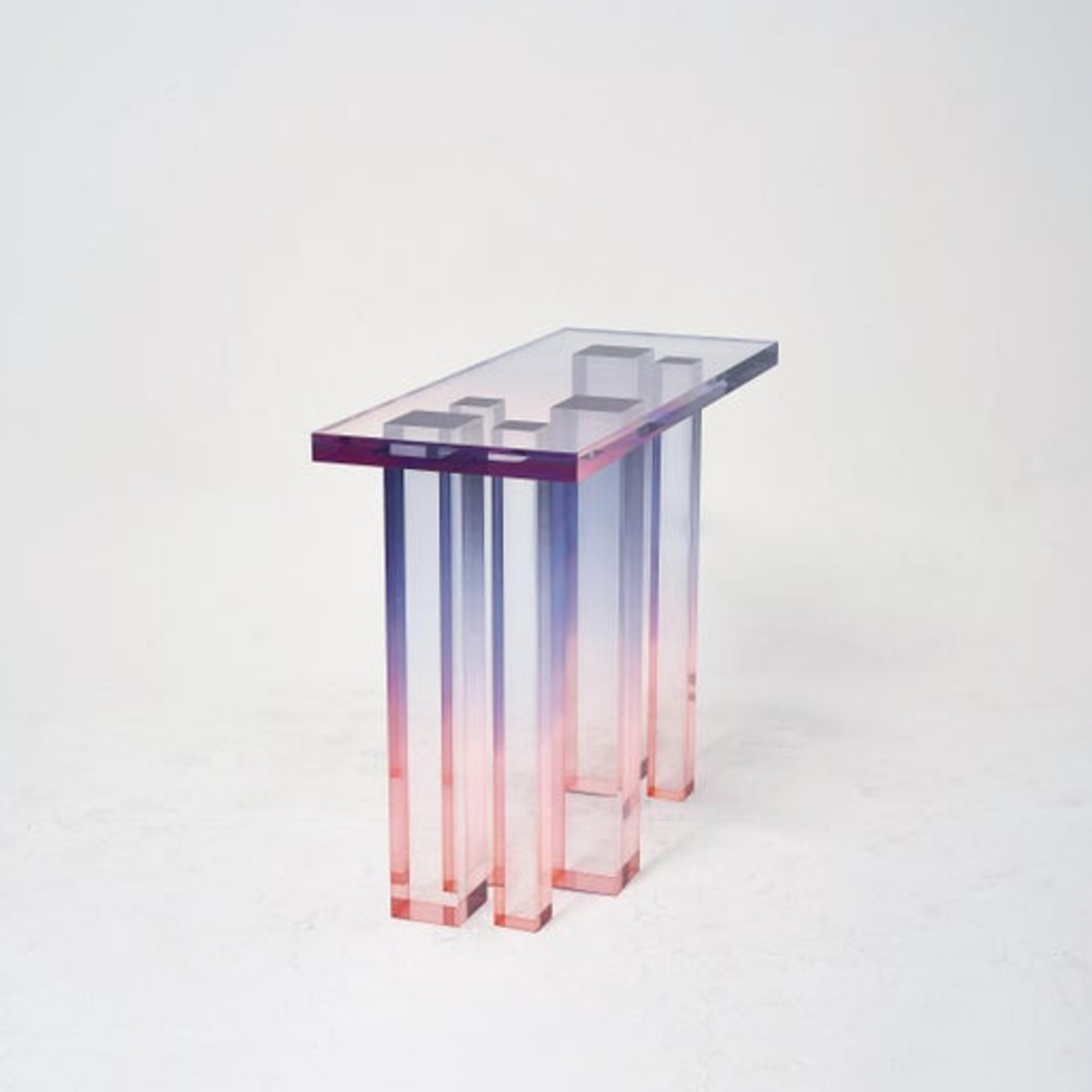 Lavender Rose Gradient Crystal Contemporary Console Table 03 by Saerom Yoon 3
