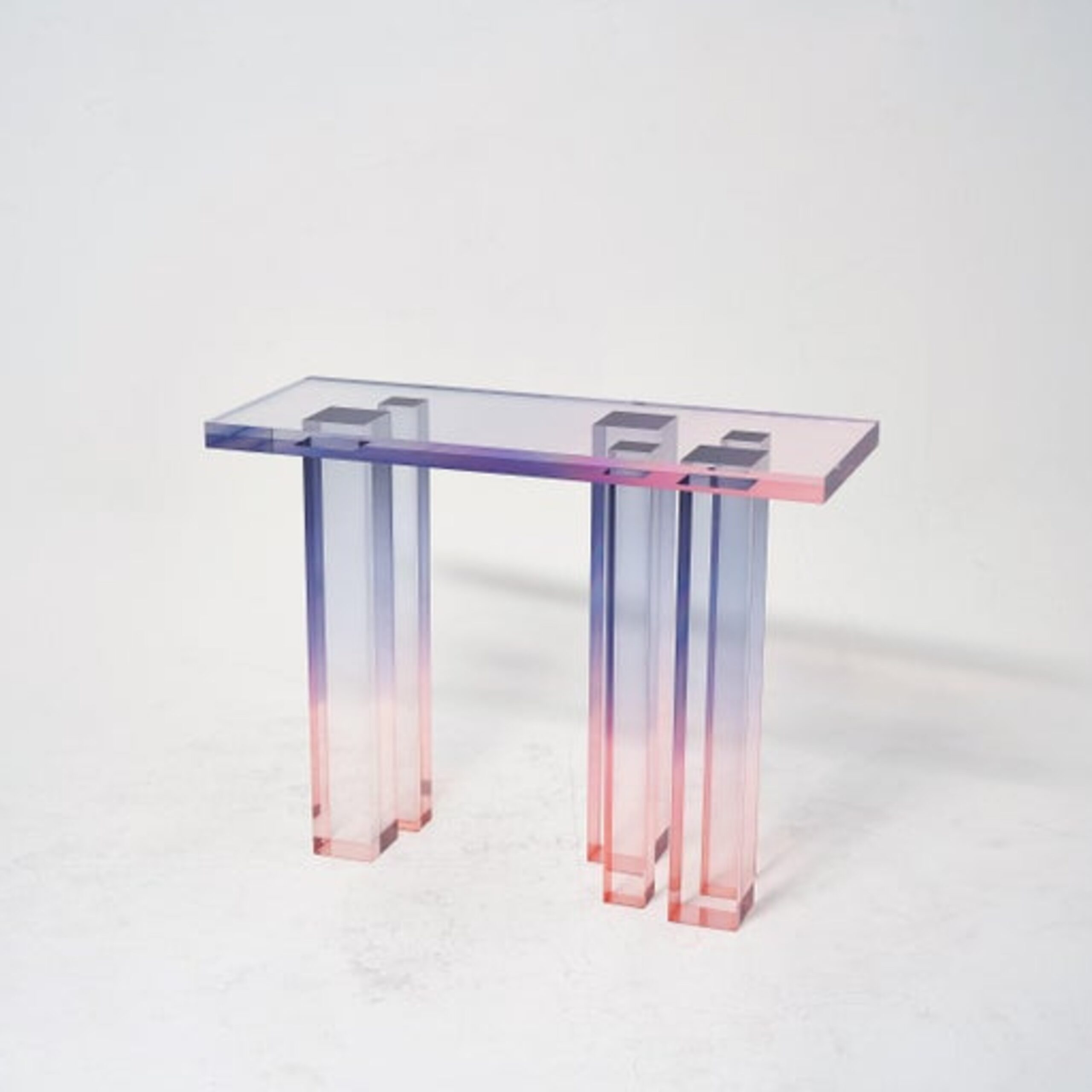 Lavender Rose Gradient Crystal Contemporary Console Table 03 by Saerom Yoon 4