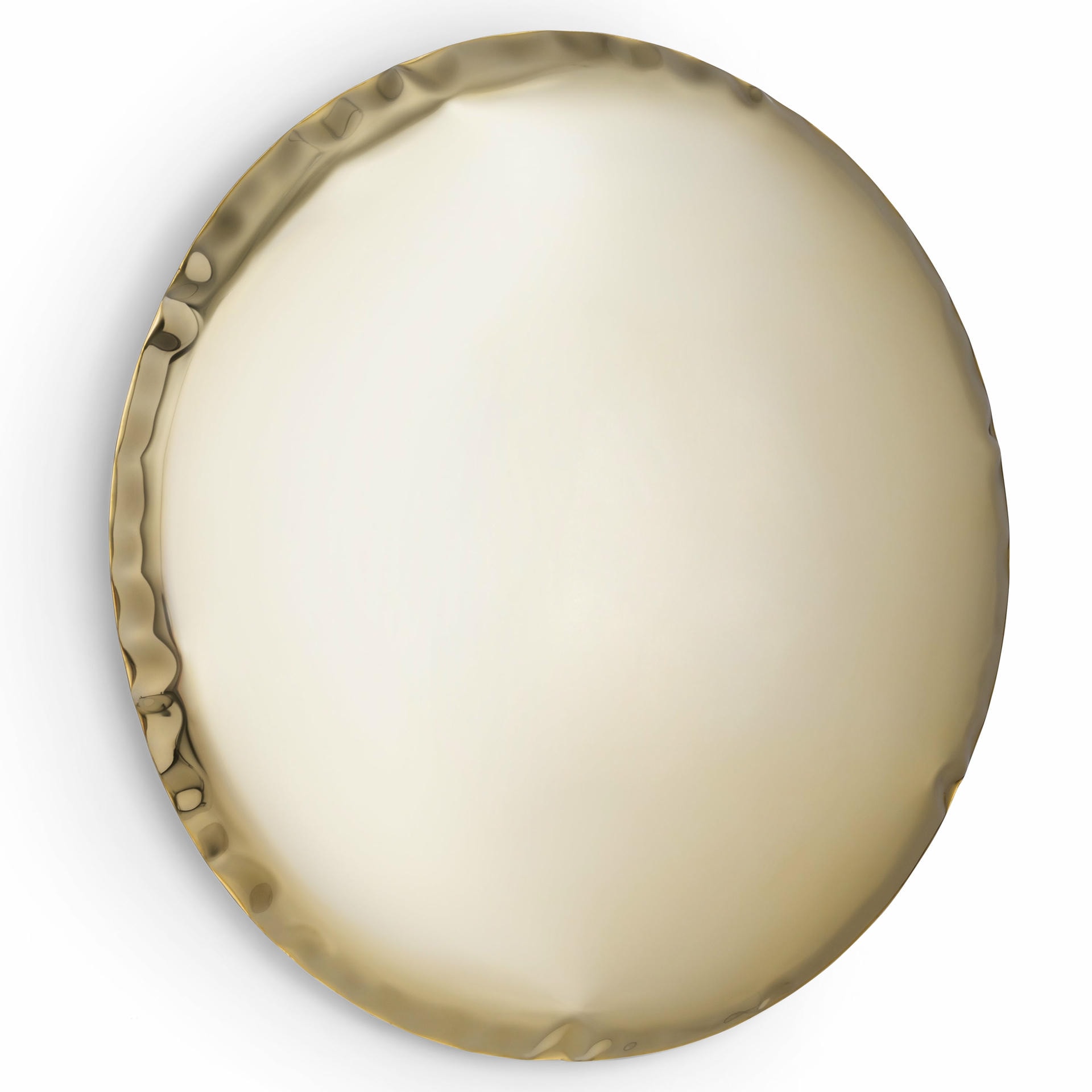 Light Gold Oko 150 Sculptural Wall Mirror by Zieta 2
