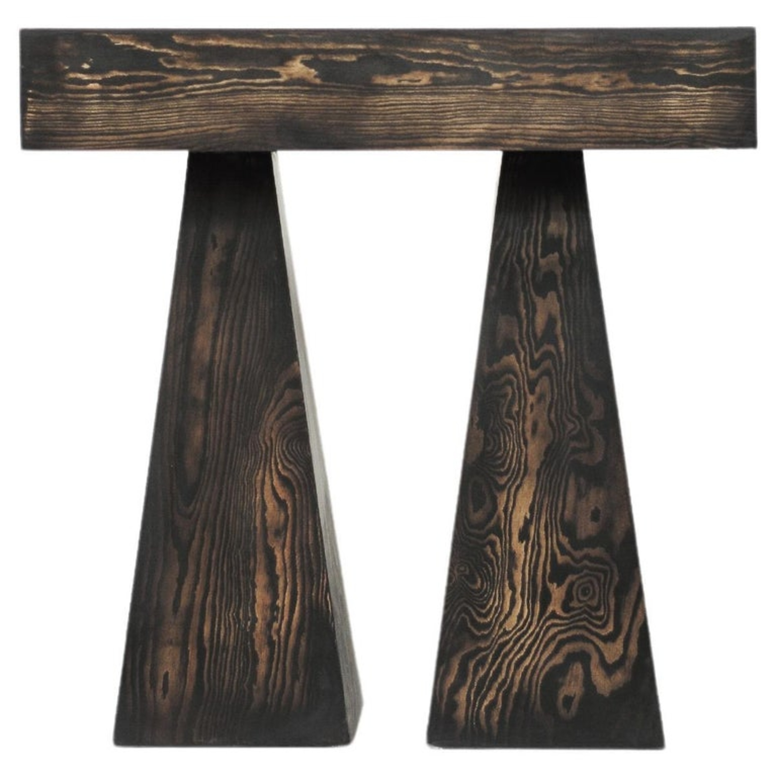 Limited Edition High Console Table by Lucas Tyra Morten with Trapezoidal Legs 1