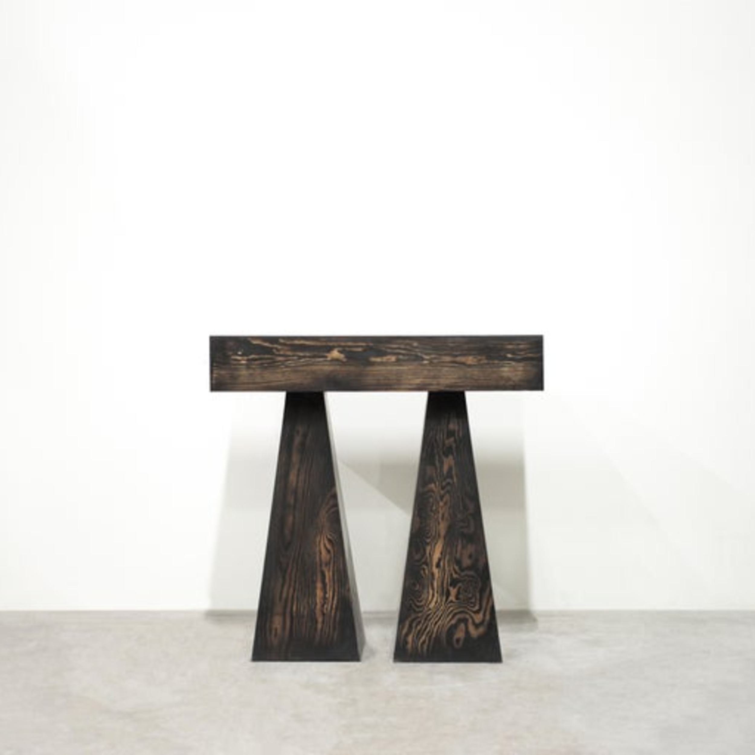 Limited Edition High Console Table by Lucas Tyra Morten with Trapezoidal Legs 2