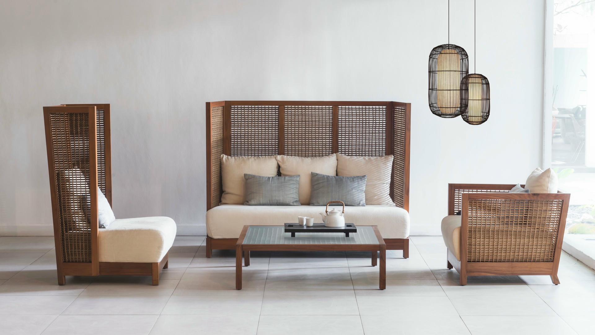 Maple Highback Suzy Wong Sofa by Kenneth Cobonpue 4