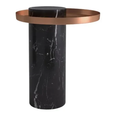 Medium Black Marquina Marble Contemporary Guéridon, Sebastian Herkner
