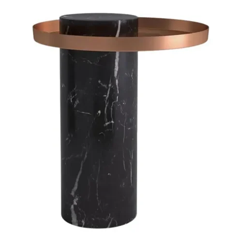 Medium Black Marquina Marble Contemporary Gueridon Sebastian Herkner 1