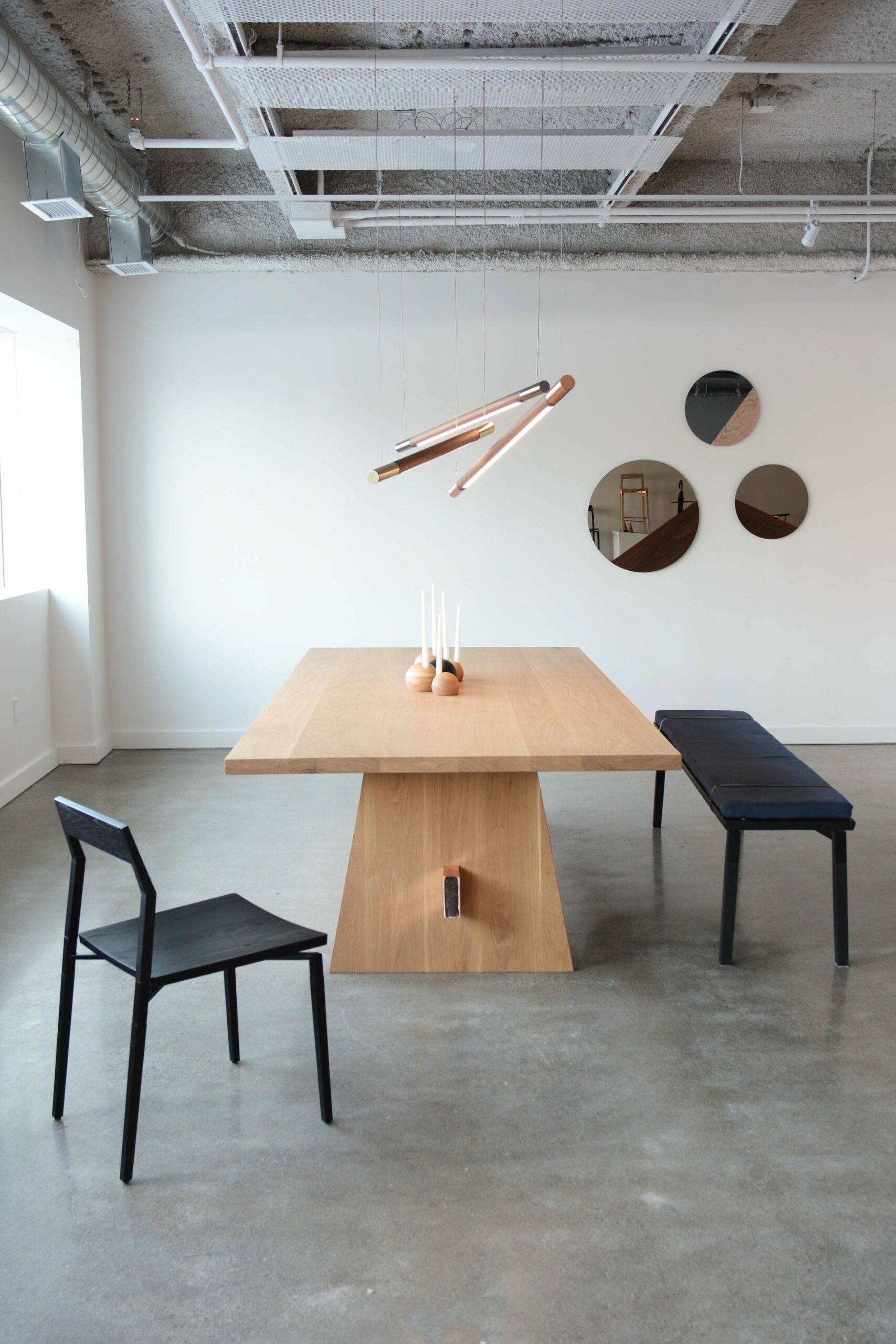 Metal Plated Walnut Large Isthmus Dining Table by Hollis Morris 6