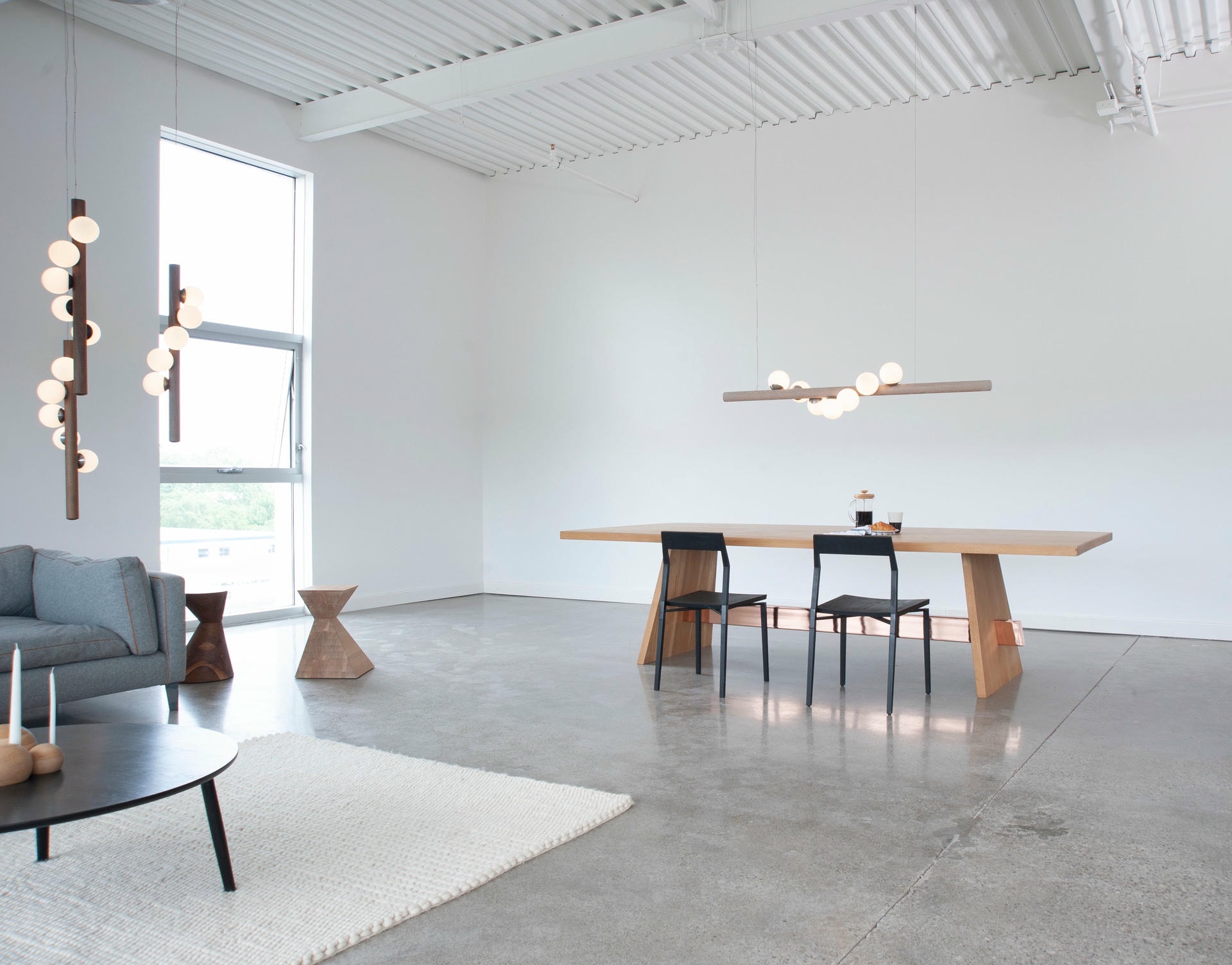 Metal Plated Walnut Large Isthmus Dining Table by Hollis Morris 7