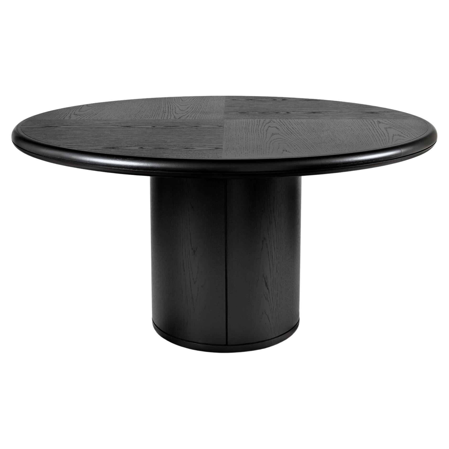 Moon Black Round Table Signed by Buket Hoscan Bazman 1