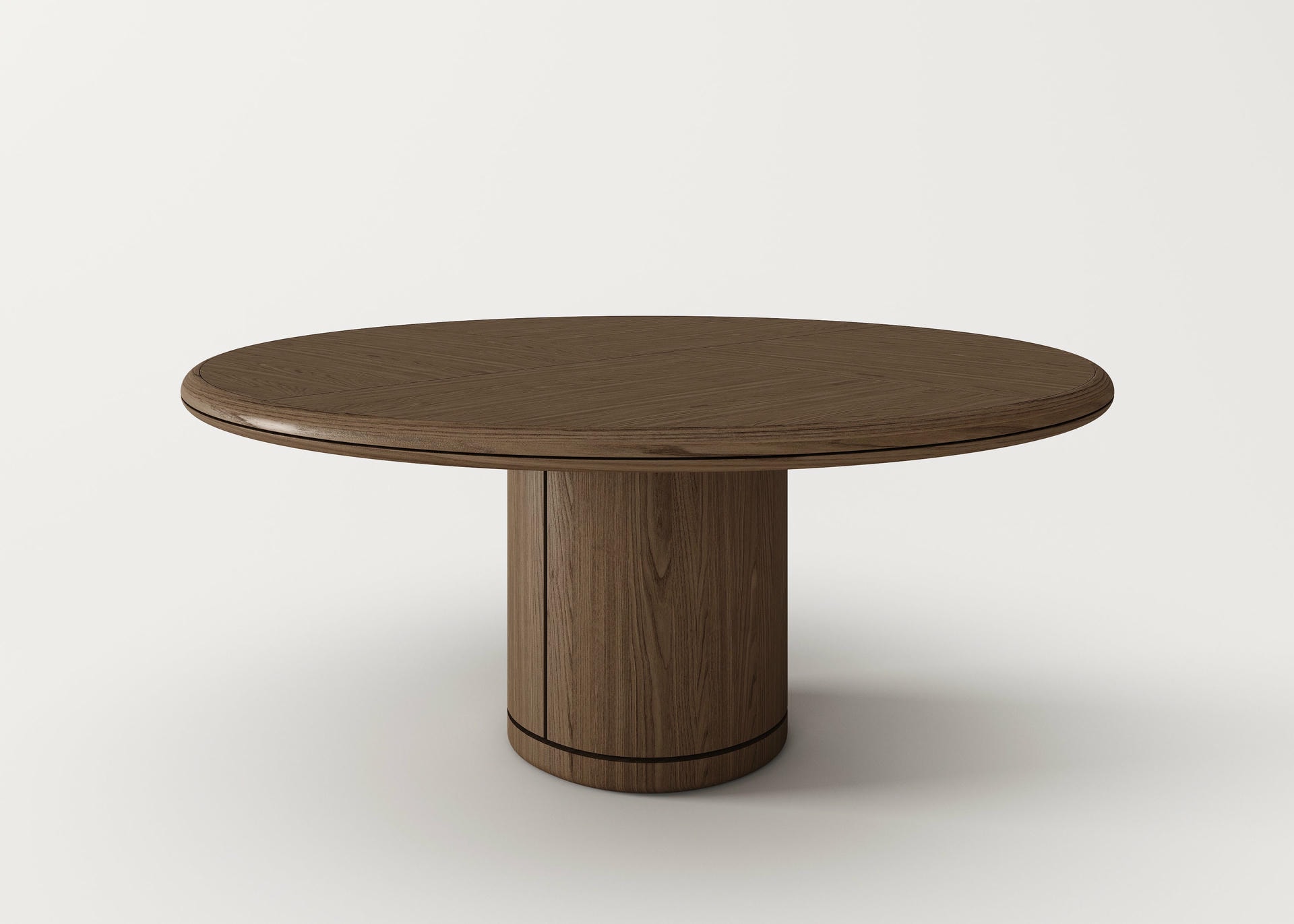 Moon Oak Round Table Signed by Buket Hoscan Bazman 2