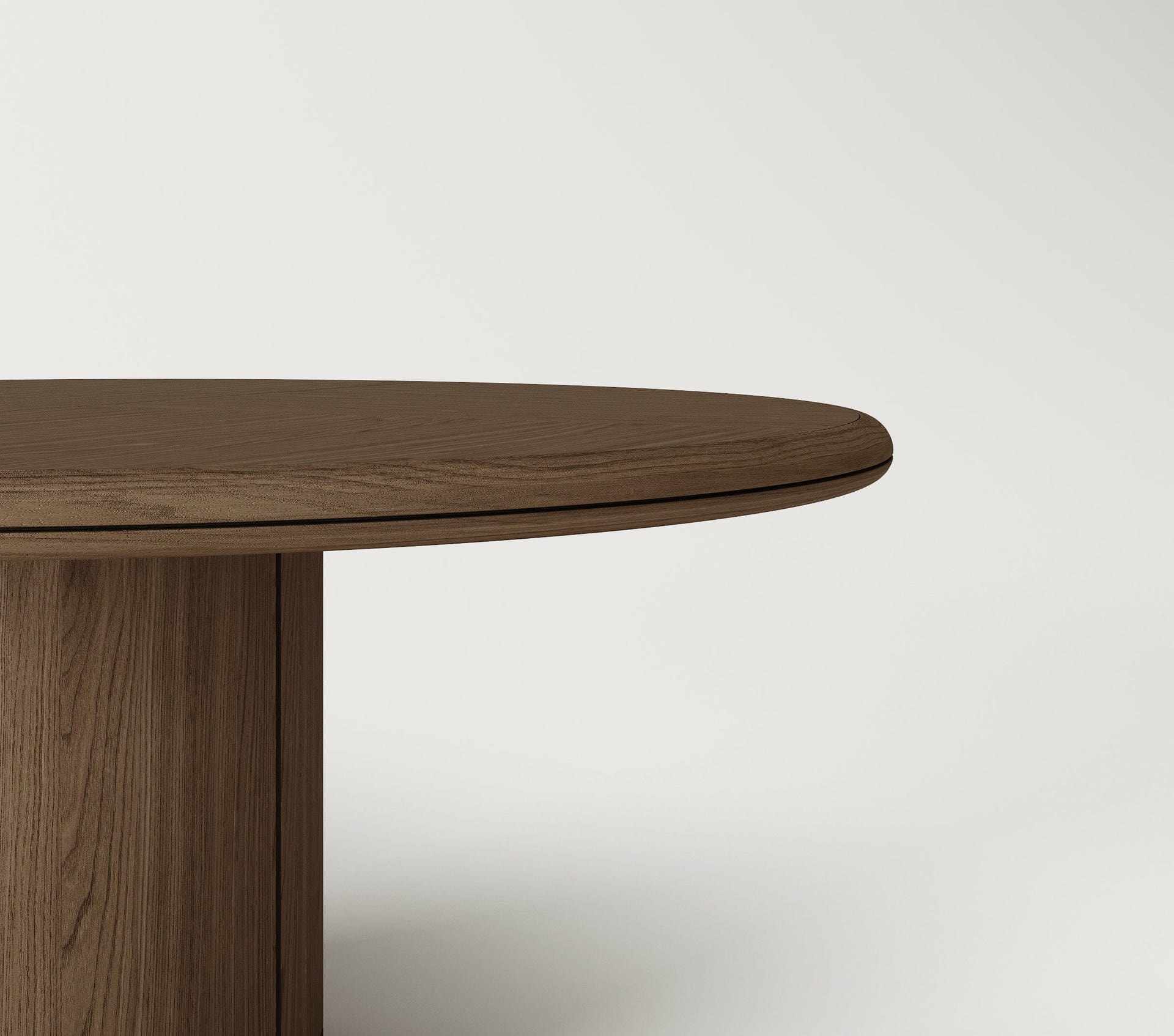 Moon Oak Round Table Signed by Buket Hoscan Bazman 4