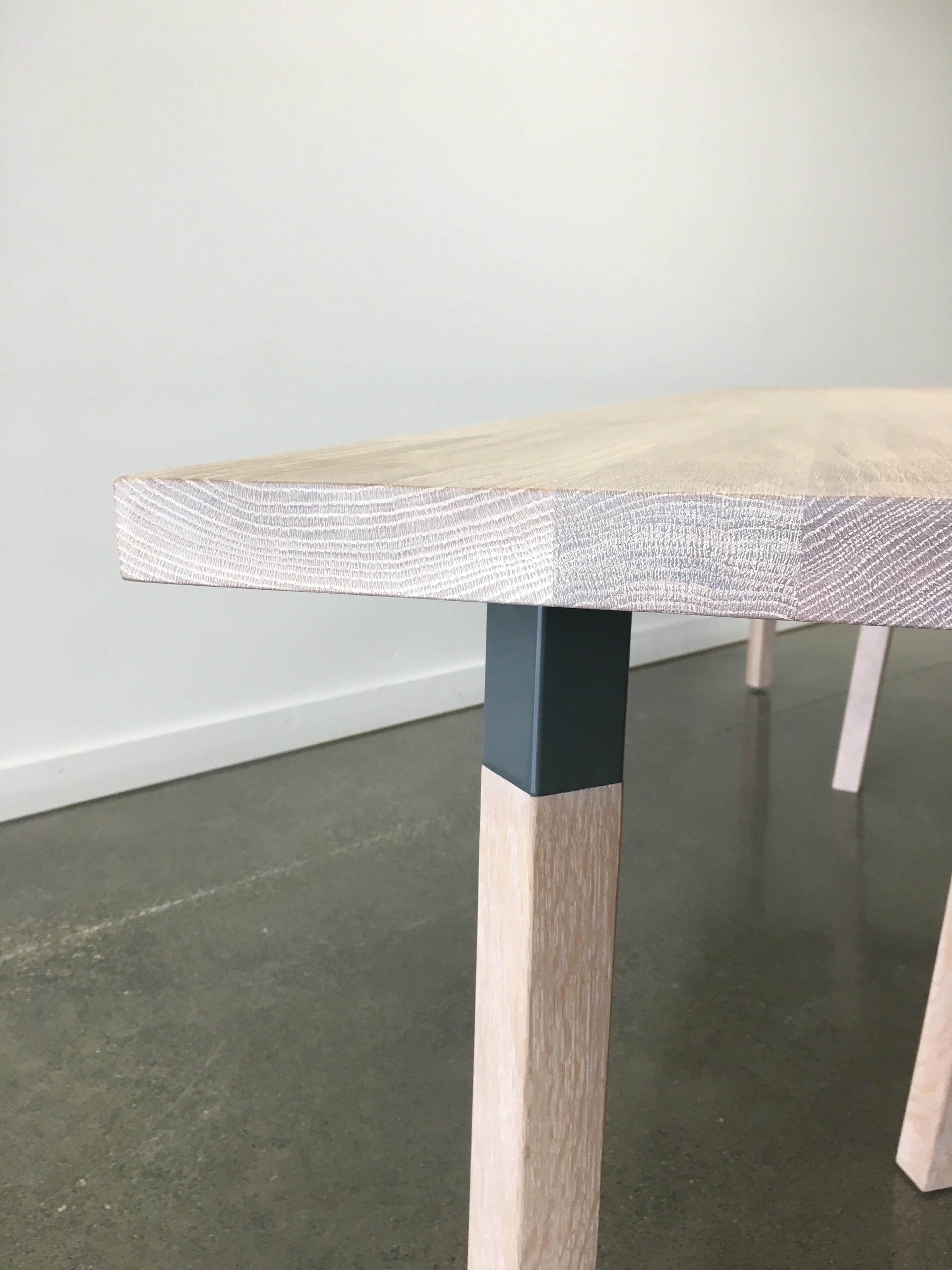 Oak Large Pier Dining Table by Hollis Morris 3