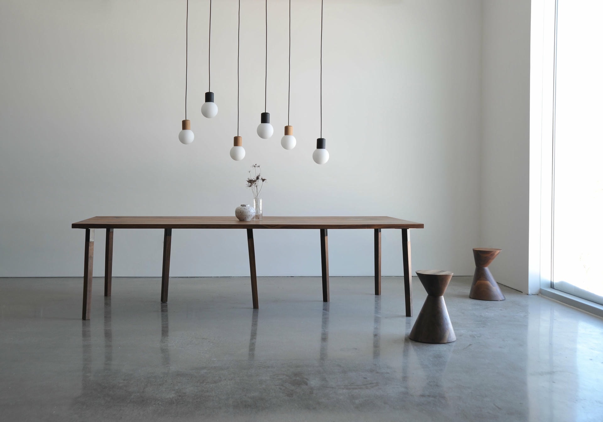 Oak Large Pier Dining Table by Hollis Morris 5