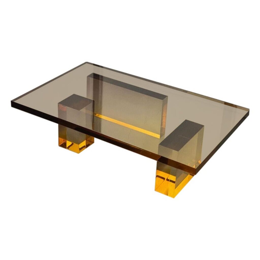 Olive Amber Gradient Crystal Contemporary Coffee Table 06 by Saerom Yoon 1
