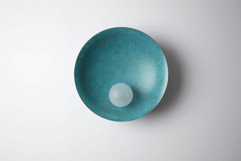 Oyster Wall Ceiling Mounted Verdigris by Carla Baz 2