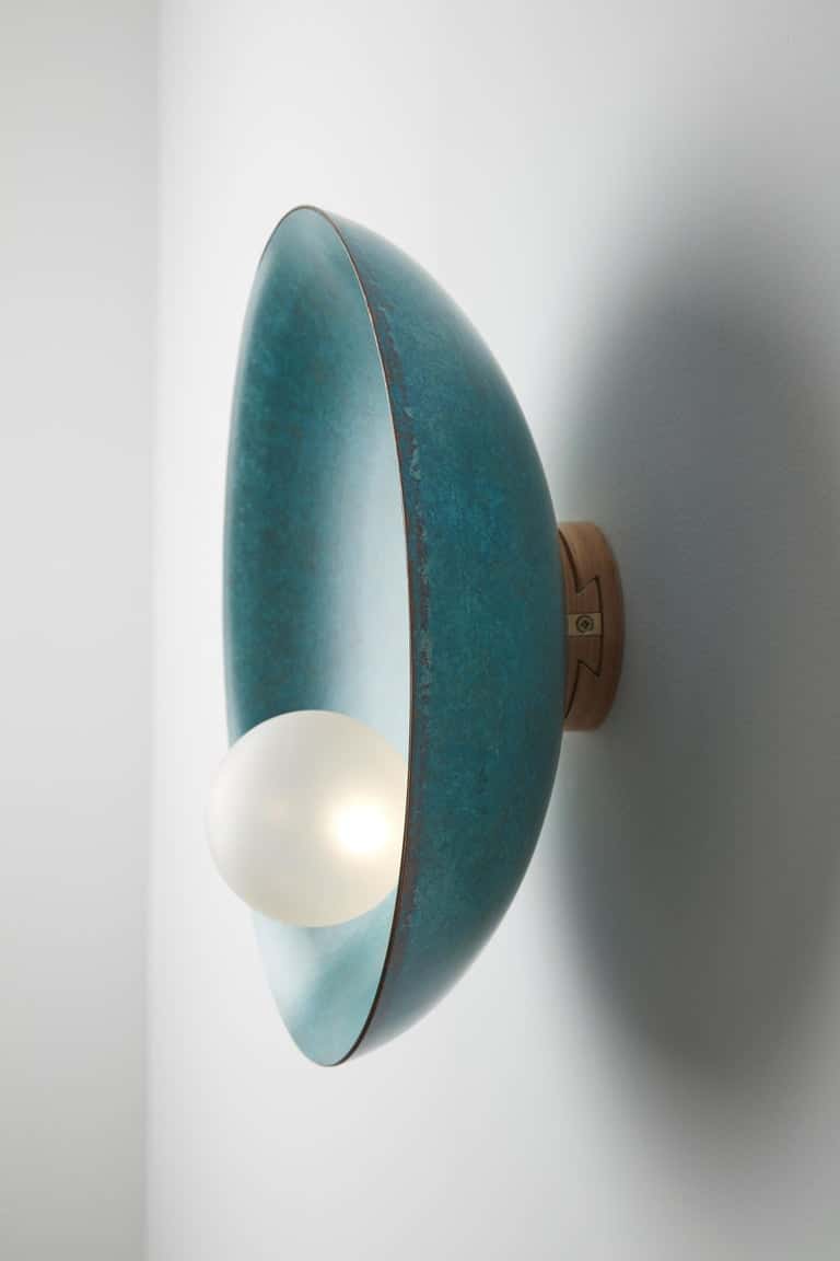 Oyster Wall Ceiling Mounted Verdigris by Carla Baz 3