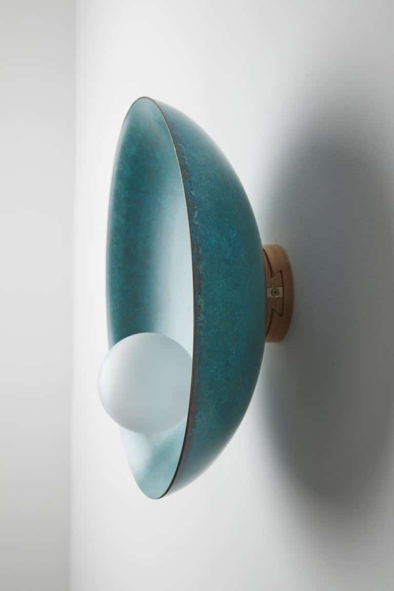 Oyster Wall Ceiling Mounted Verdigris by Carla Baz 4