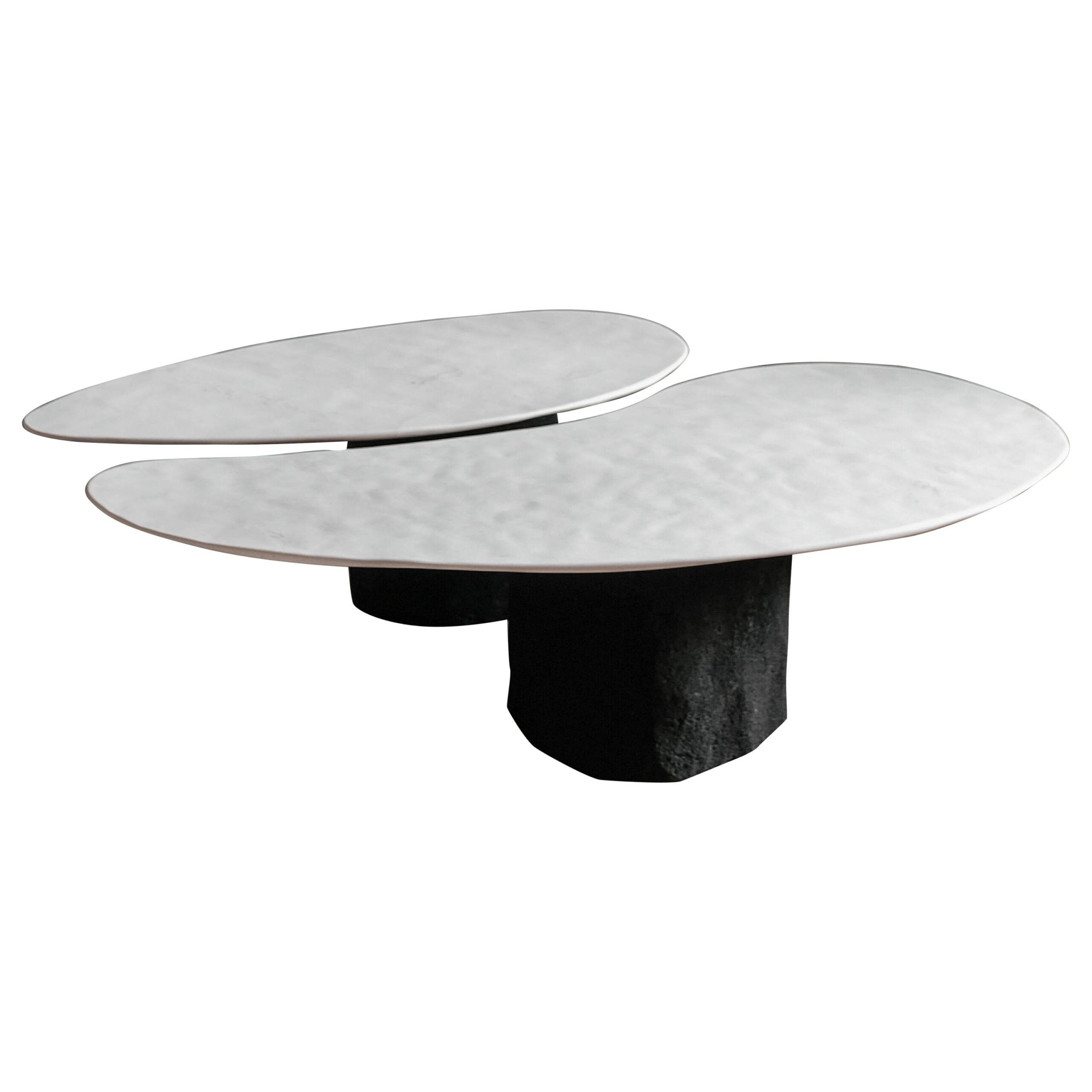 Set of 2 Limestone Low Table by Atelier Benoit Viaene 1