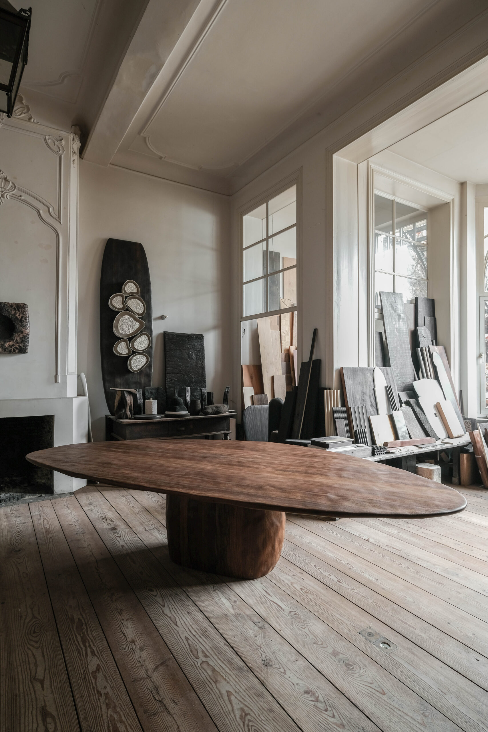Set of 2 Limestone Low Table by Atelier Benoit Viaene 3