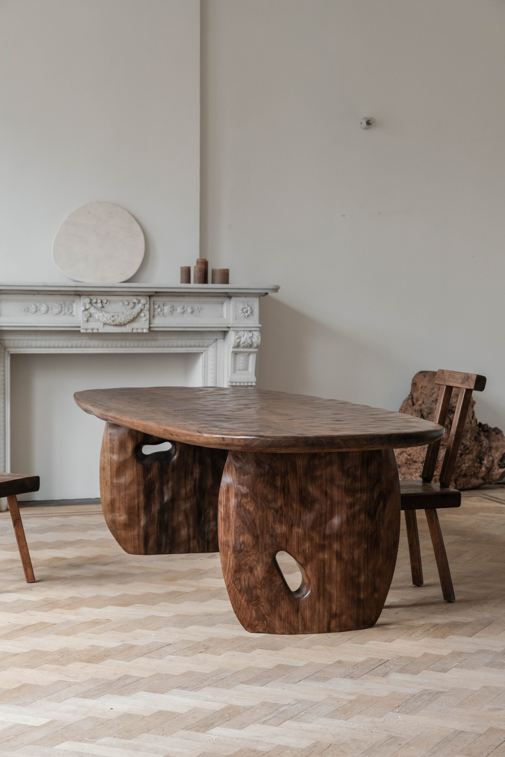 Set of 2 Limestone Low Table by Atelier Benoit Viaene 5