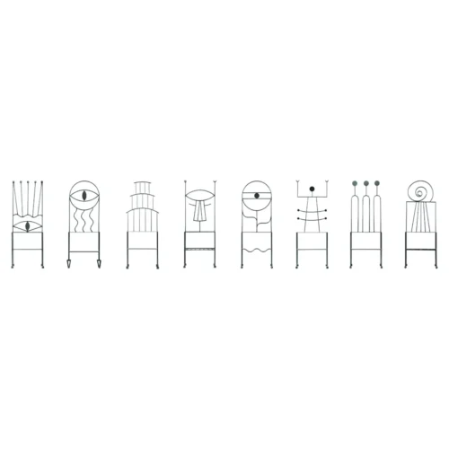Set of 8 Collezione Surrealista Chairs by Qvinto Studio 1