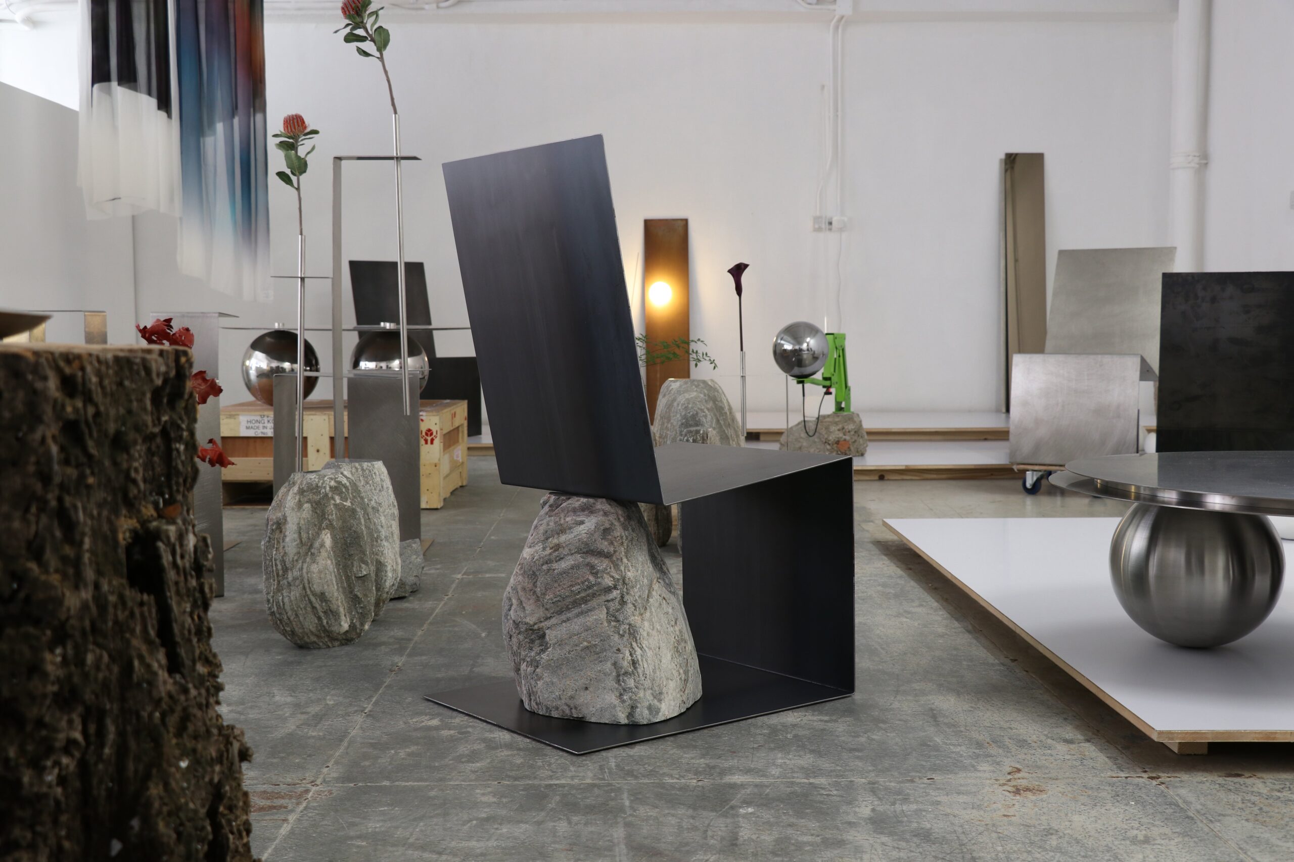 Steel and Stone Chair by Batten and Kamp 6