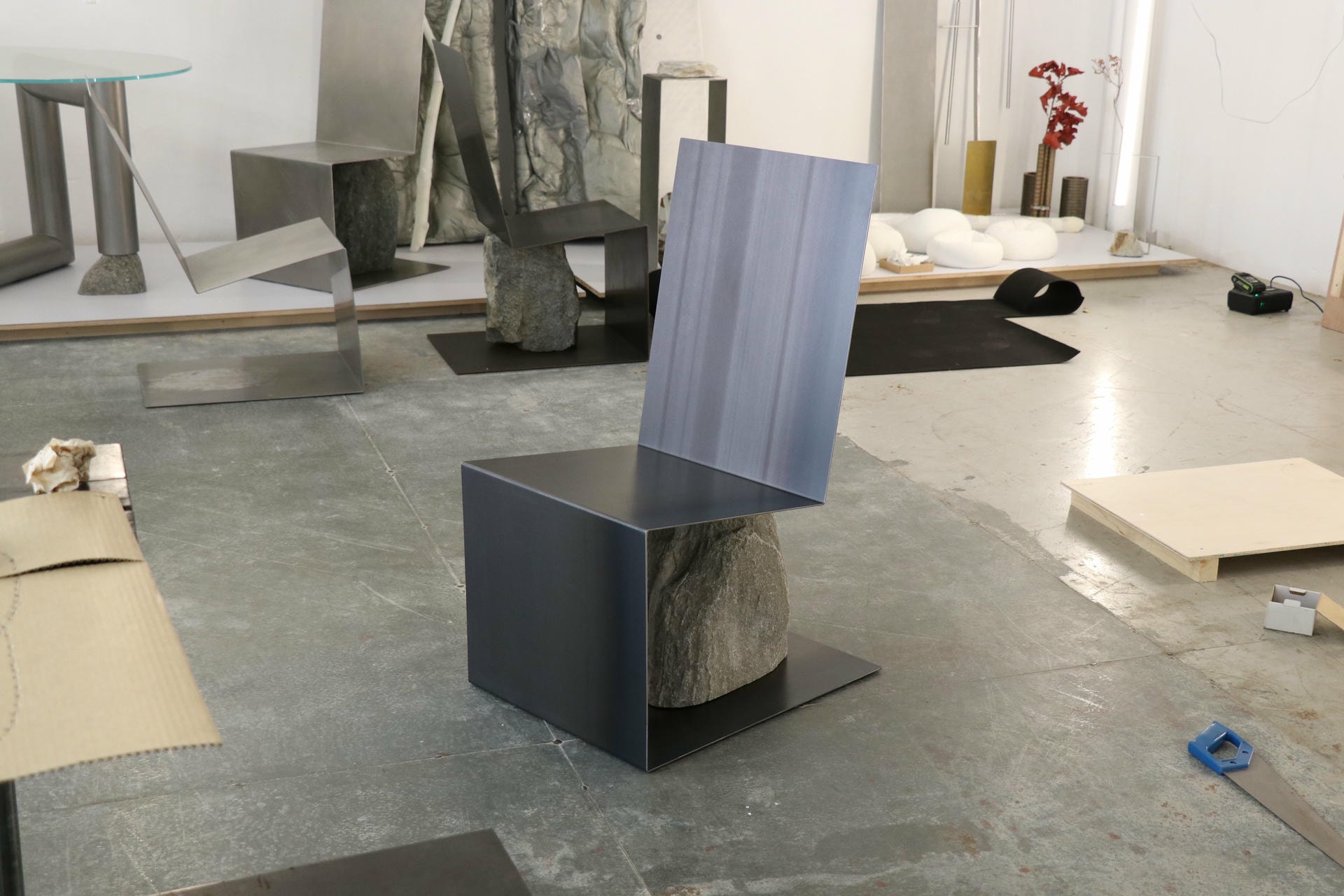 Steel and Stone Chair by Batten and Kamp 7