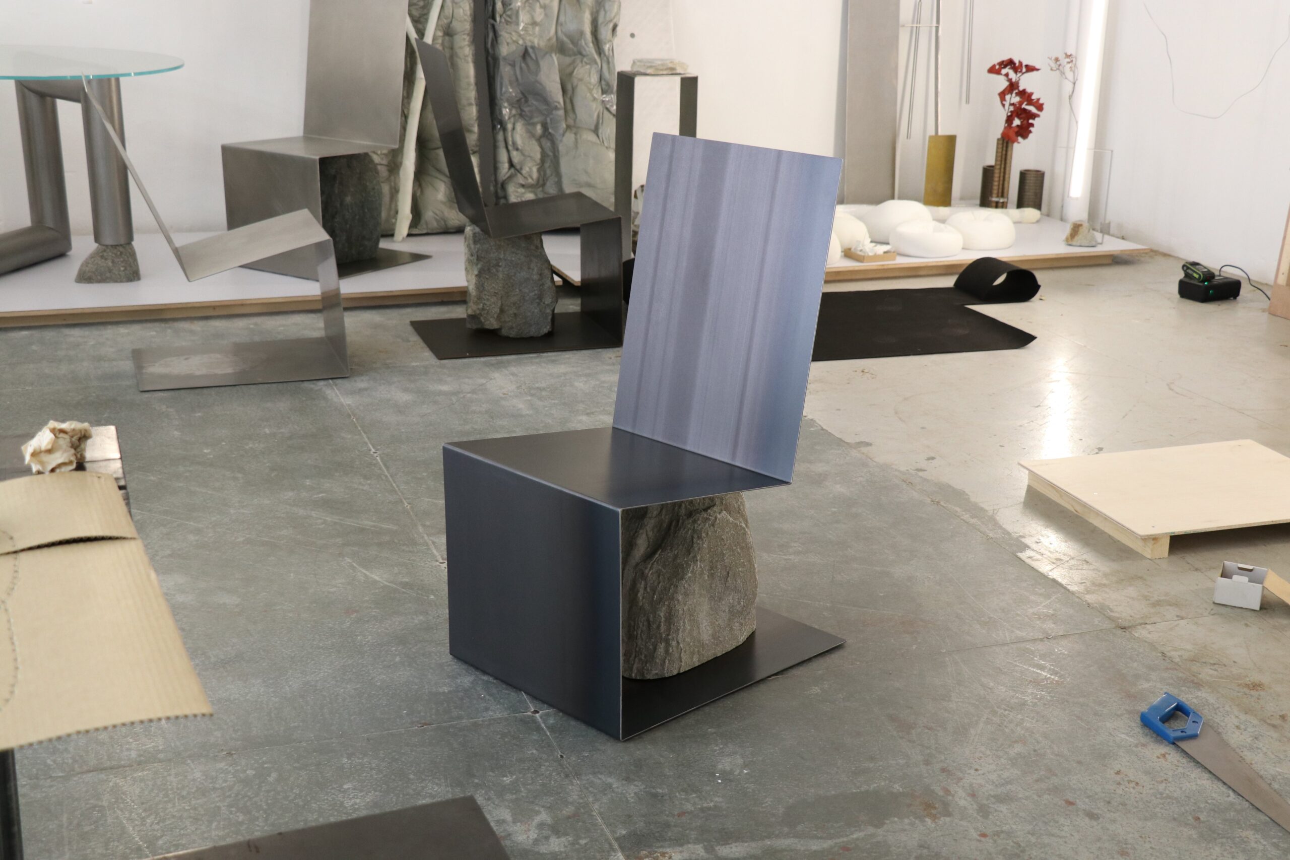 Steel and Stone Chair by Batten and Kamp 7