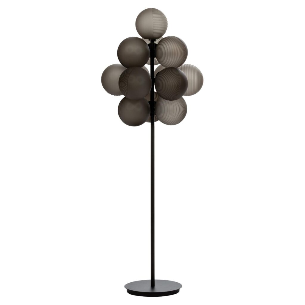 Stellar Grape Big Smoky Grey Acetato Black Floor Light by Pulpo 1