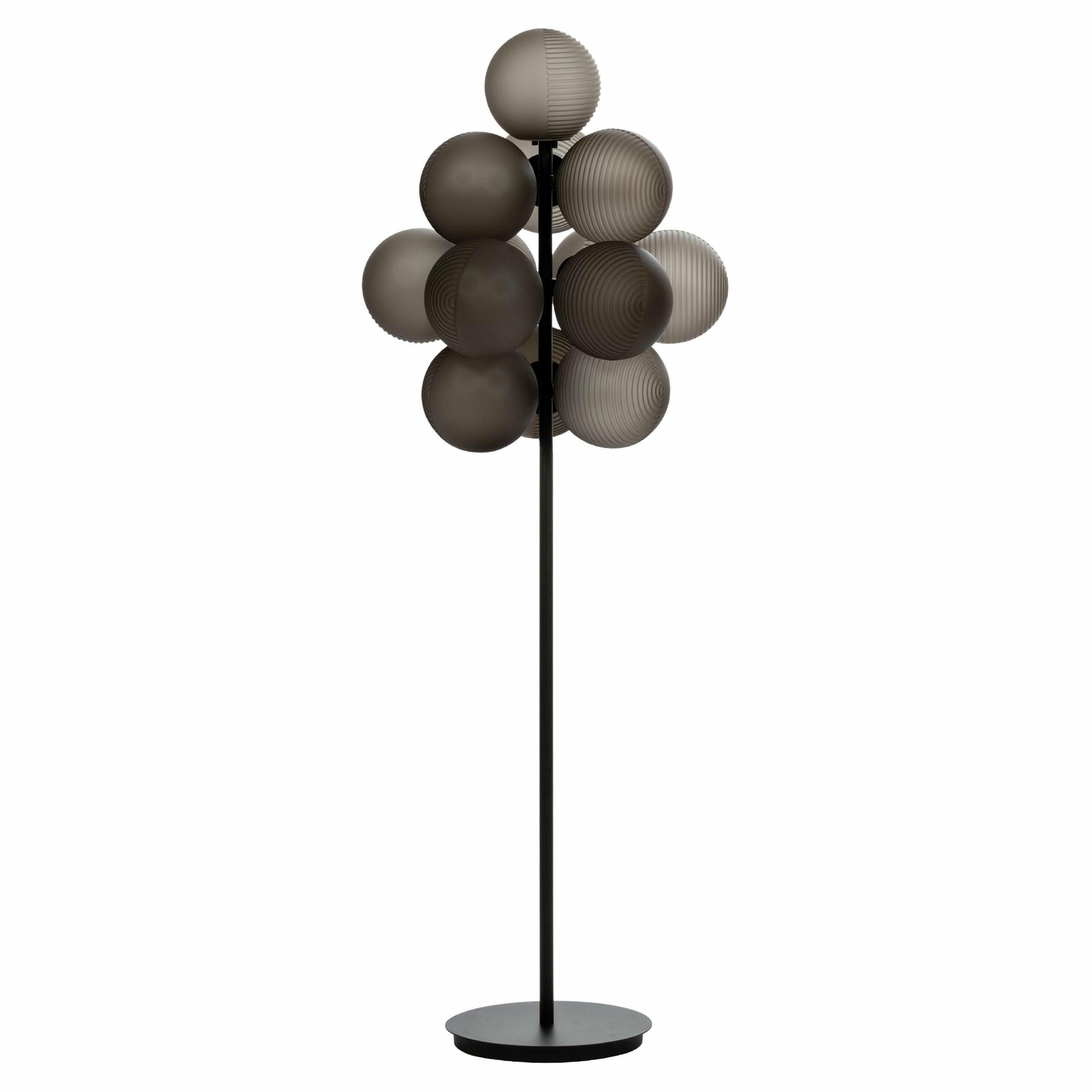 Stellar Grape Big Smoky Grey Acetato Black Floor Light by Pulpo 1