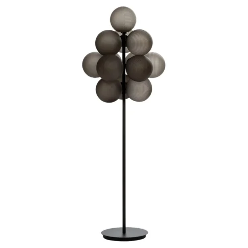 Stellar Grape Big Smoky Grey Acetato Black Floor Light by Pulpo 1