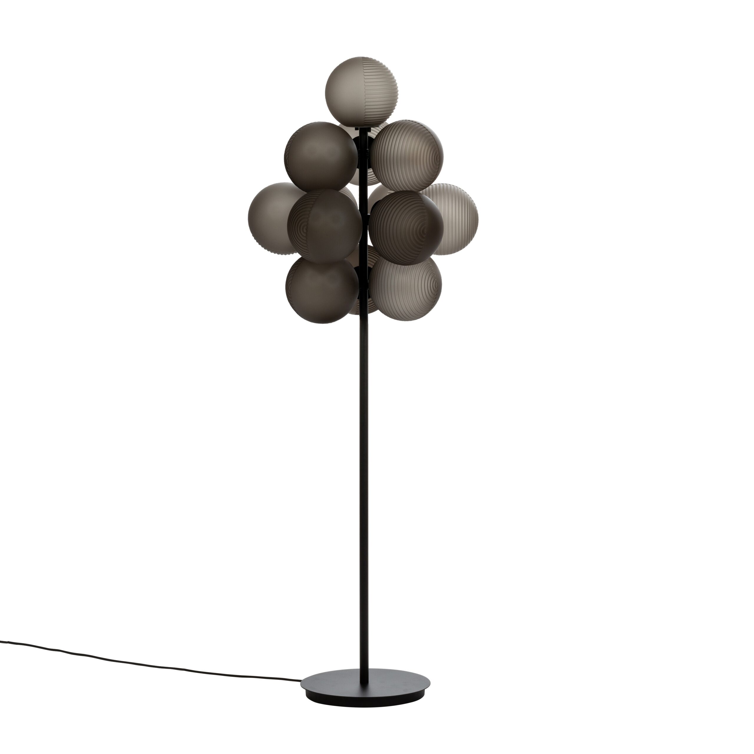 Stellar Grape Big Smoky Grey Acetato Black Floor Light by Pulpo 2