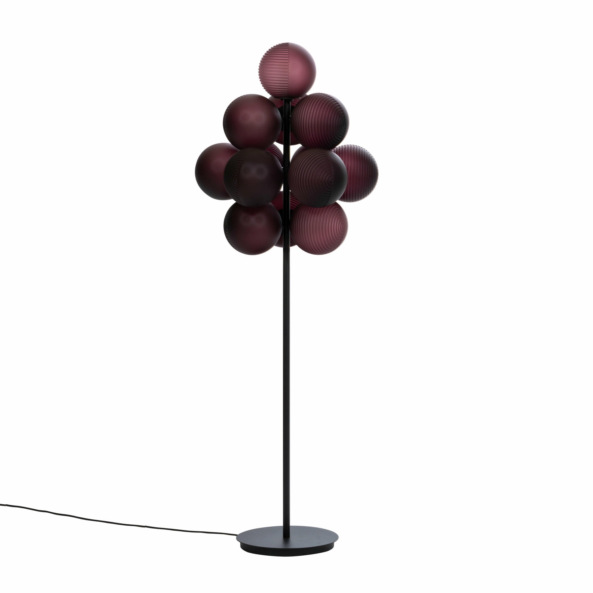 Stellar Grape Big Smoky Grey Acetato Black Floor Light by Pulpo 3