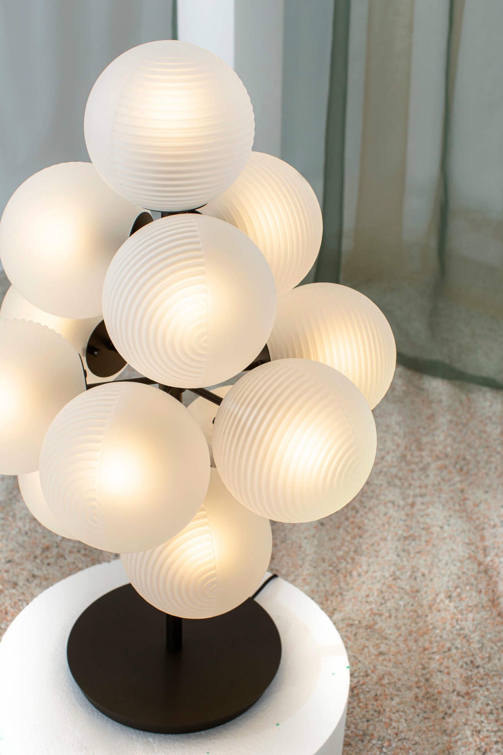 Stellar Grape Big Smoky Grey Acetato Black Floor Light by Pulpo 9