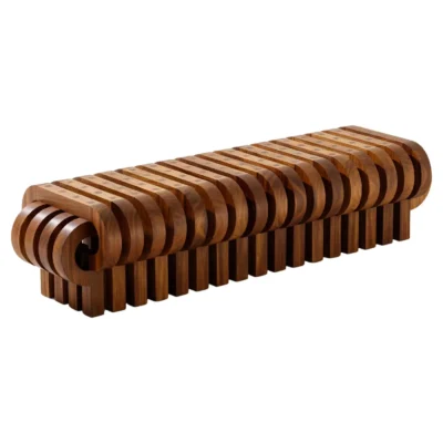 Tamga Afromosia Bench by Tolga Sencer