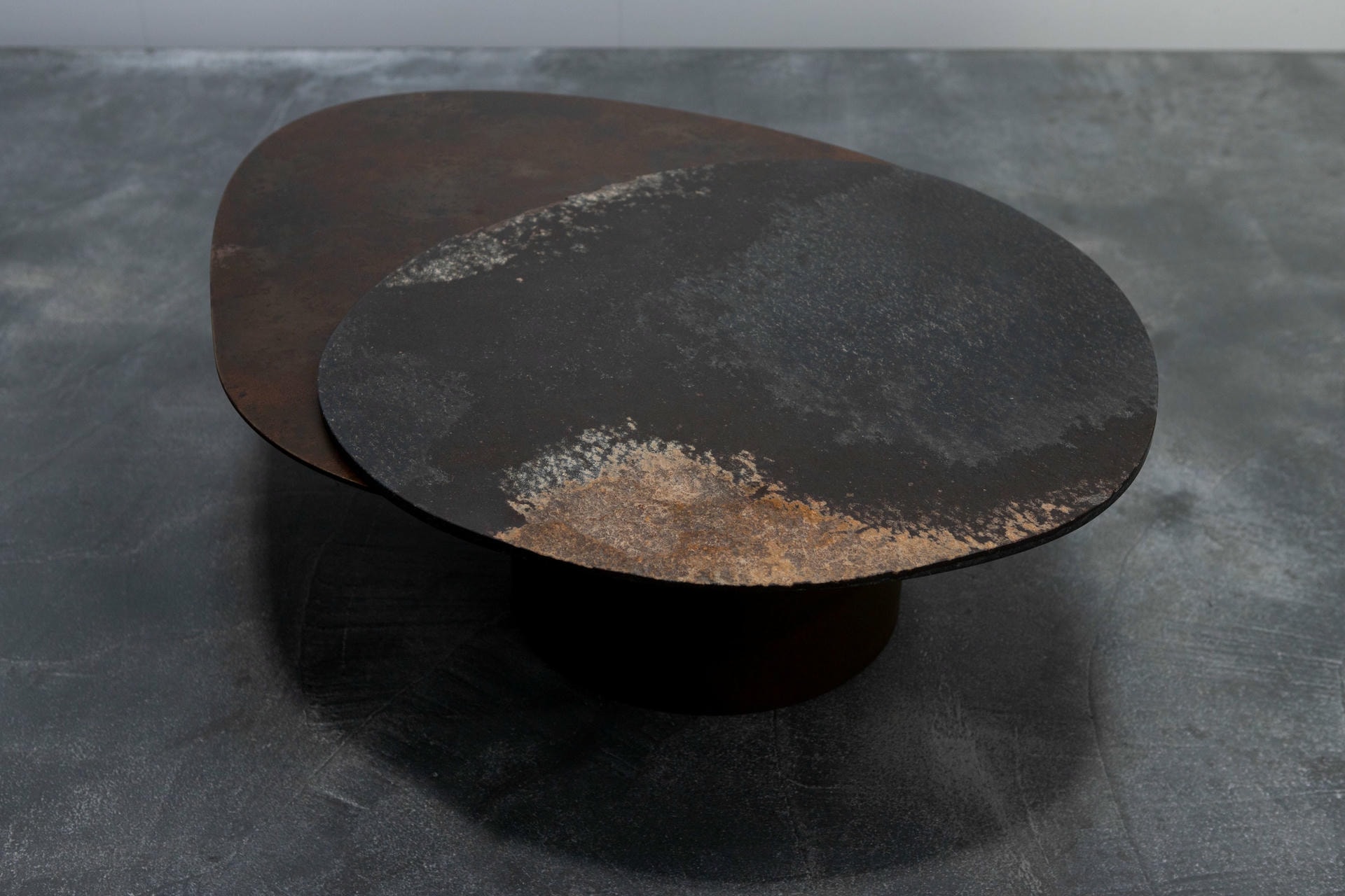 Unique Kon Pac Low Table Date Kan Stone Sculptural Design by Okurayama 2