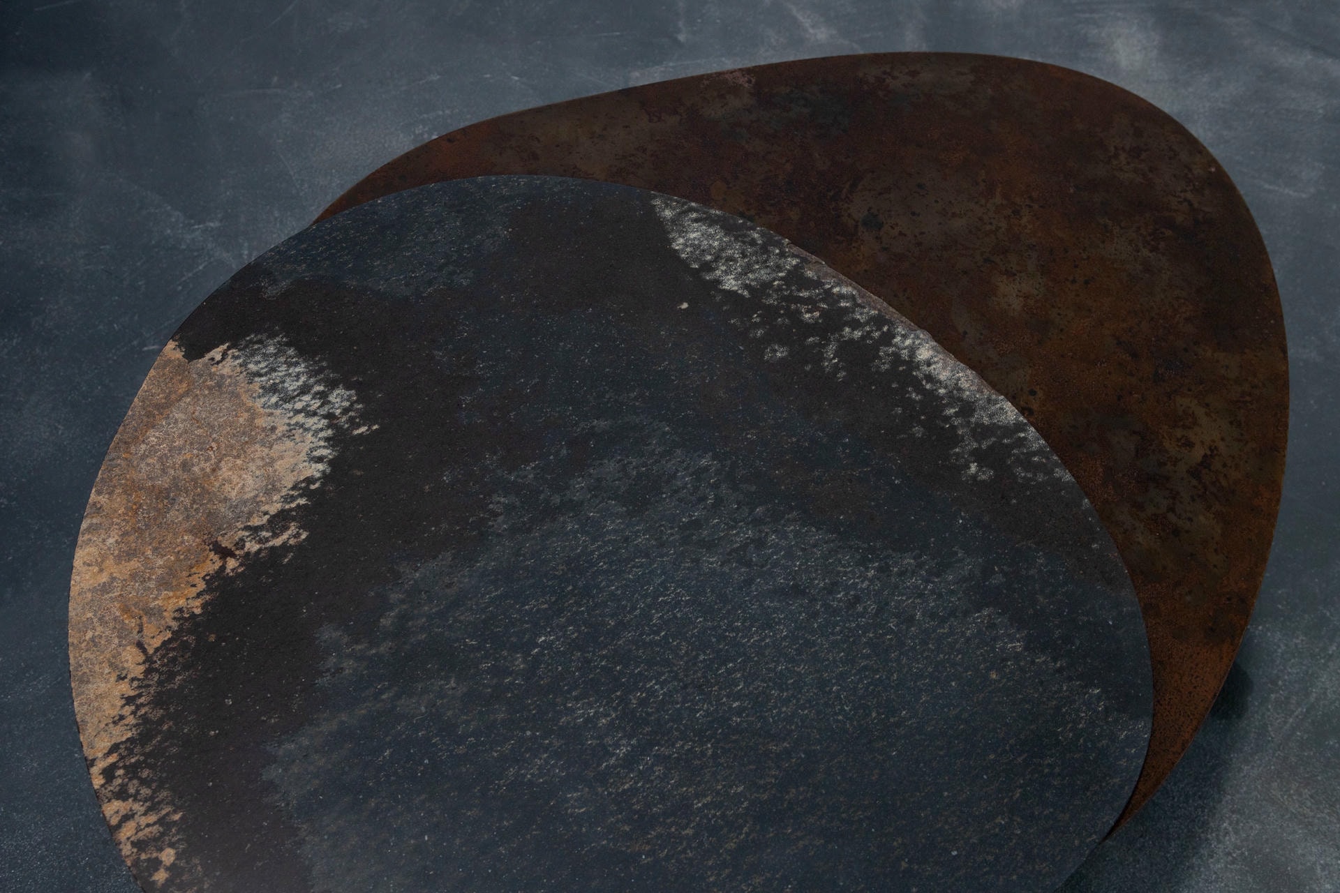 Unique Kon Pac Low Table Date Kan Stone Sculptural Design by Okurayama 5