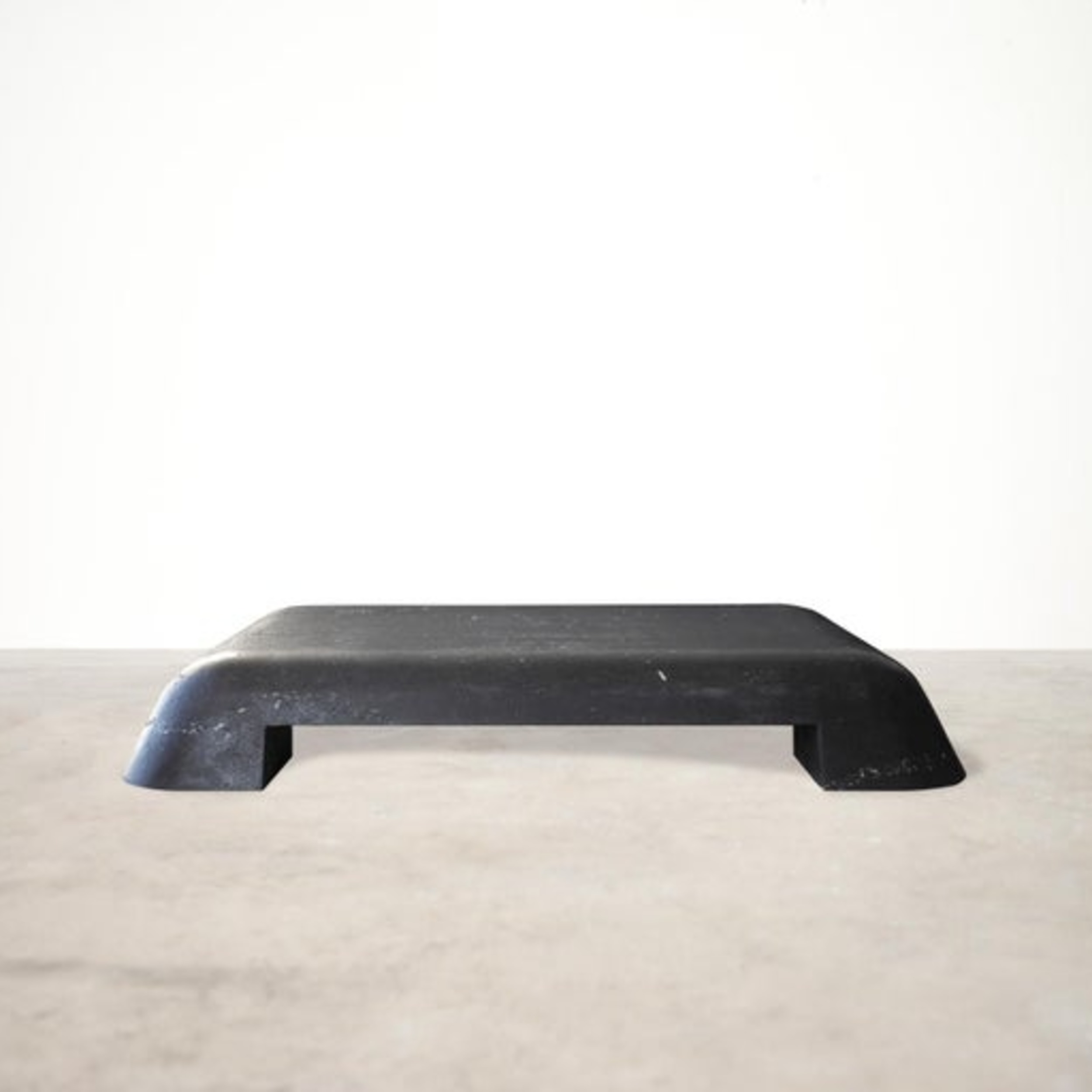Unique Minimalist Black Slab Stone Coffee Table Table by Lucas Tyra Morten4