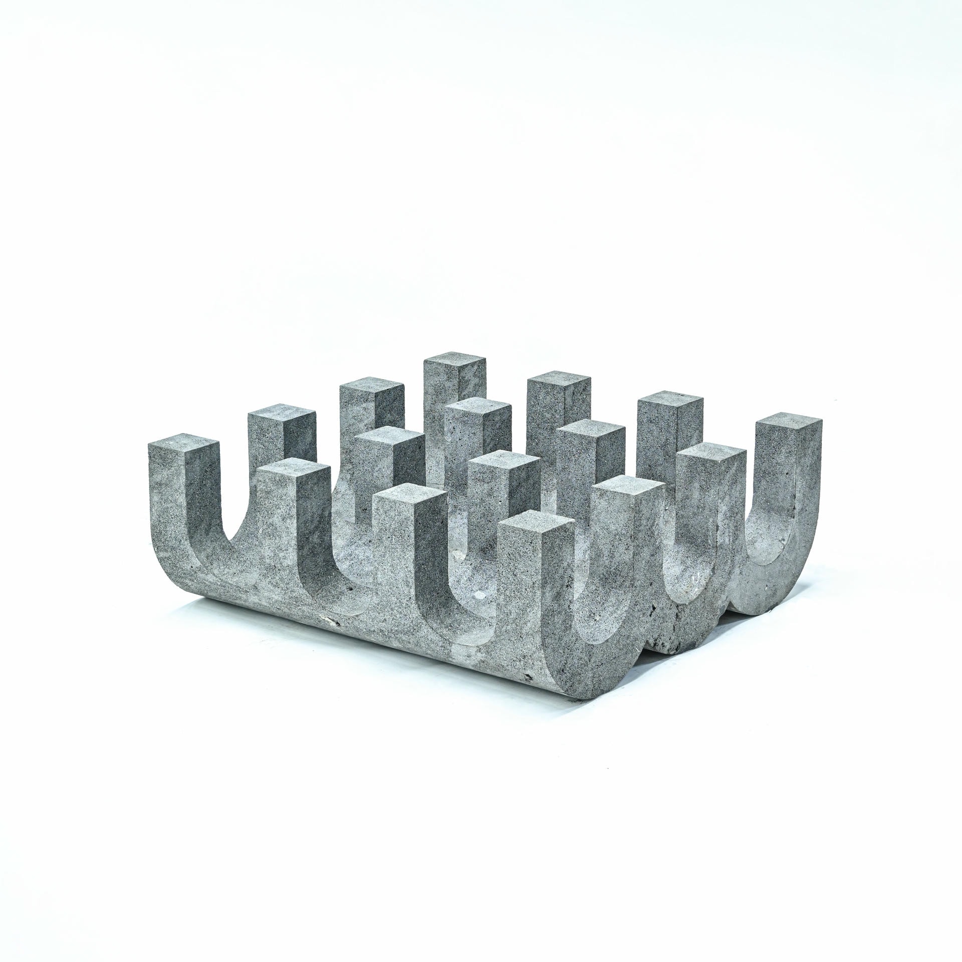 Unique Monolithic Sculpture KETL XL Coffee Table in Volcanic Rock by Mesawa 10