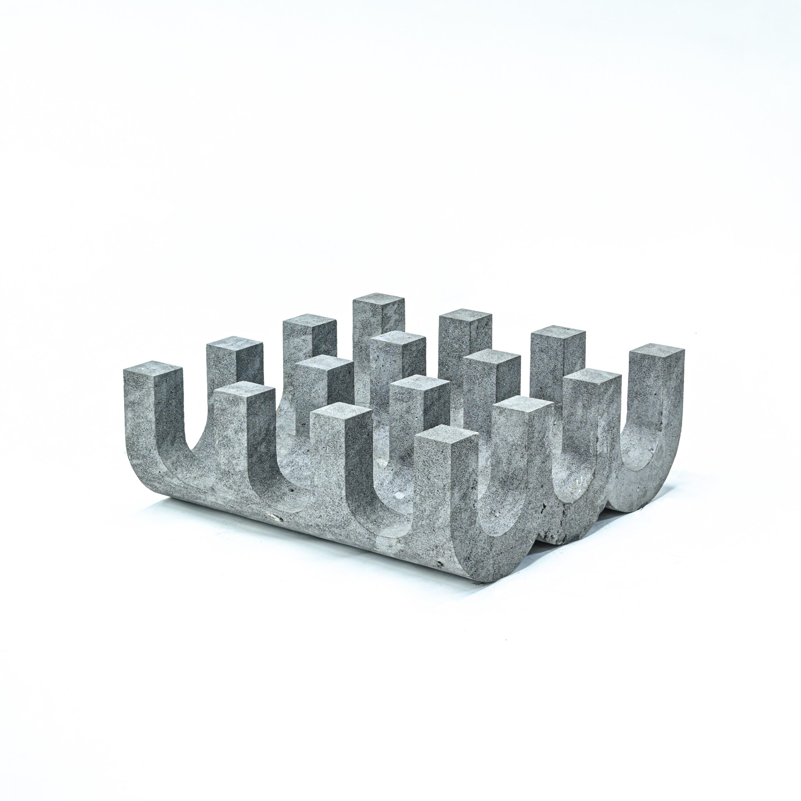 Unique Monolithic Sculpture KETL XL Coffee Table in Volcanic Rock by Mesawa 10